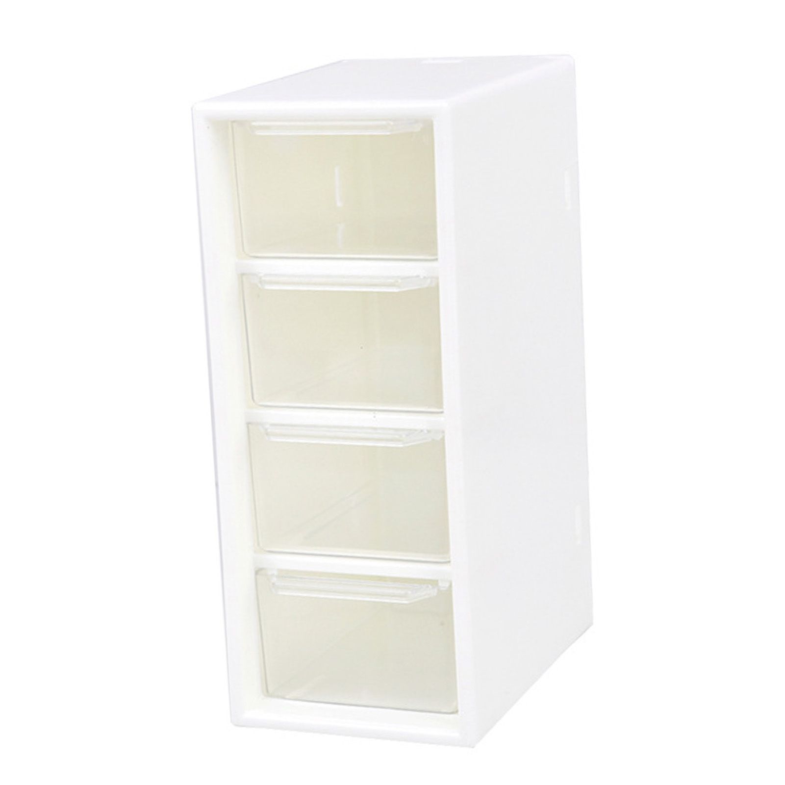 Desktop 4 Drawer Storage Organizer Small Stackable Clear Plastic Storage view 6