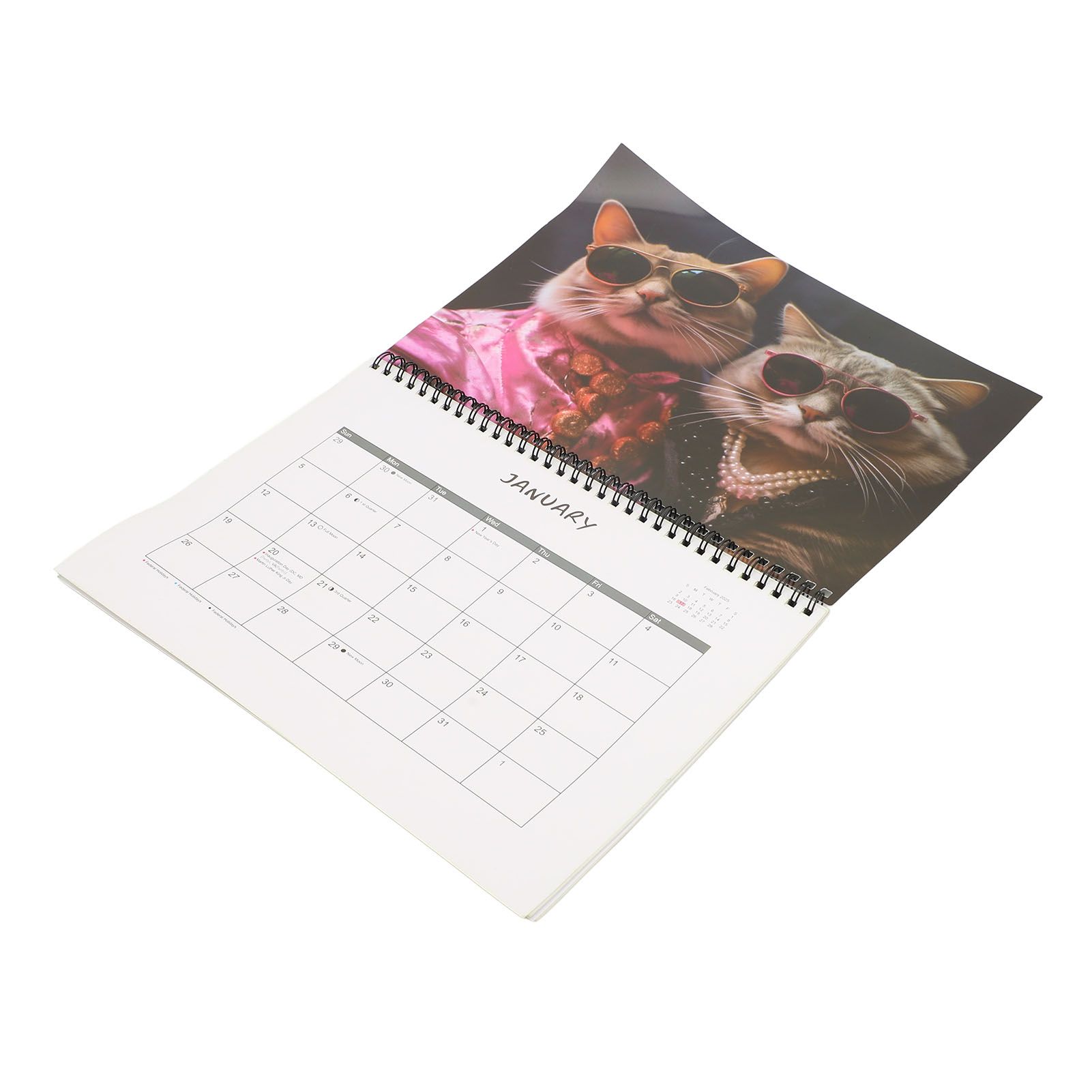 Tabletop Calendar Monthly Planner Clear Image Brightly Colored 2025 Stylish view 4