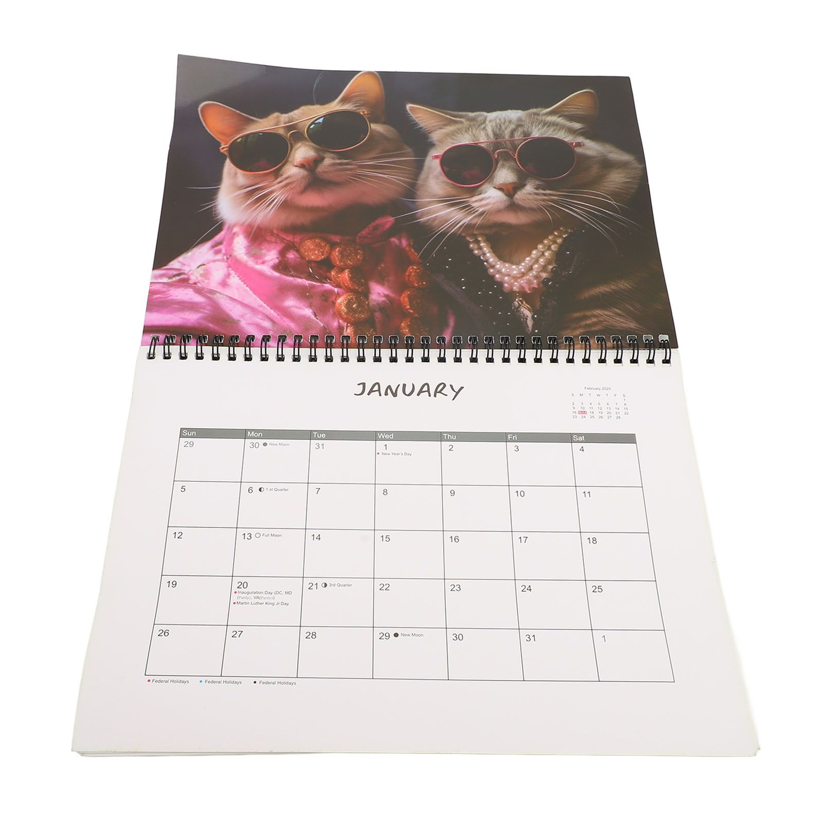Tabletop Calendar Monthly Planner Clear Image Brightly Colored 2025 Stylish view 8