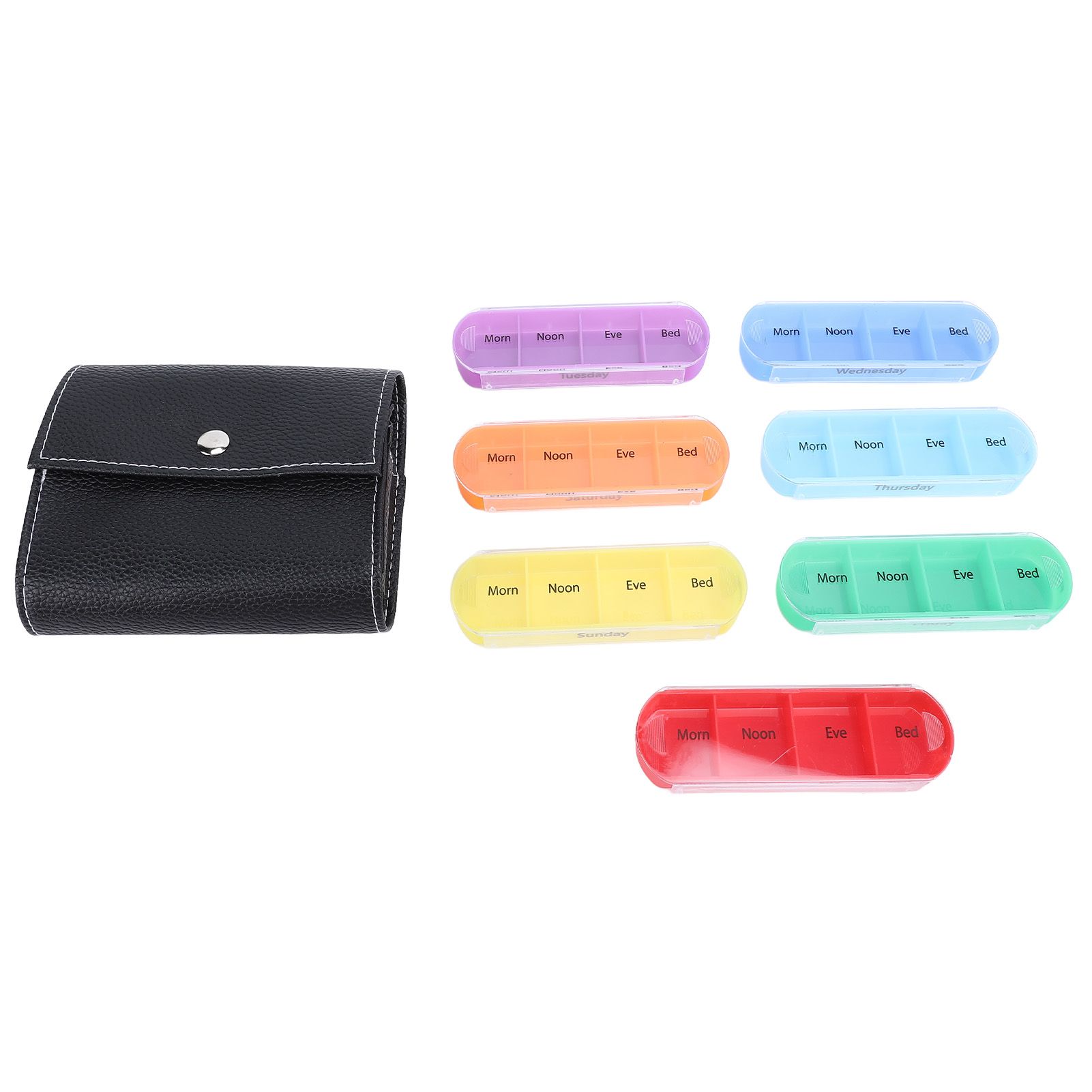 Weekly Medication Organizer Colorful 4 Times A Day Portable 7 Day Medicine Box view 3