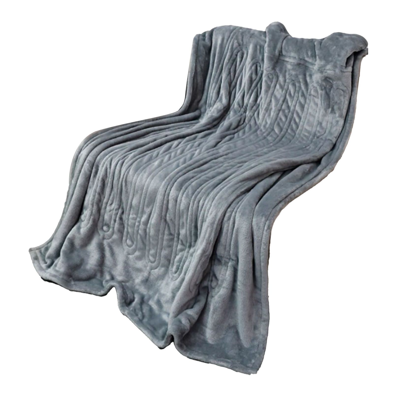 Heated Blanket Soft Flannel Electric Throw Heating Blanket with 3 Time view 4