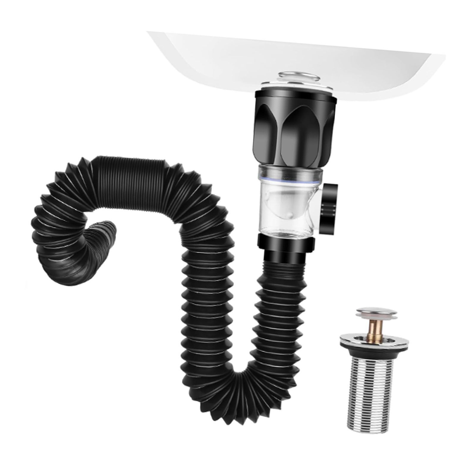 Sink Drain Pipe Expandable Flexible Odorless Leakage Proof Universal Basin view 4