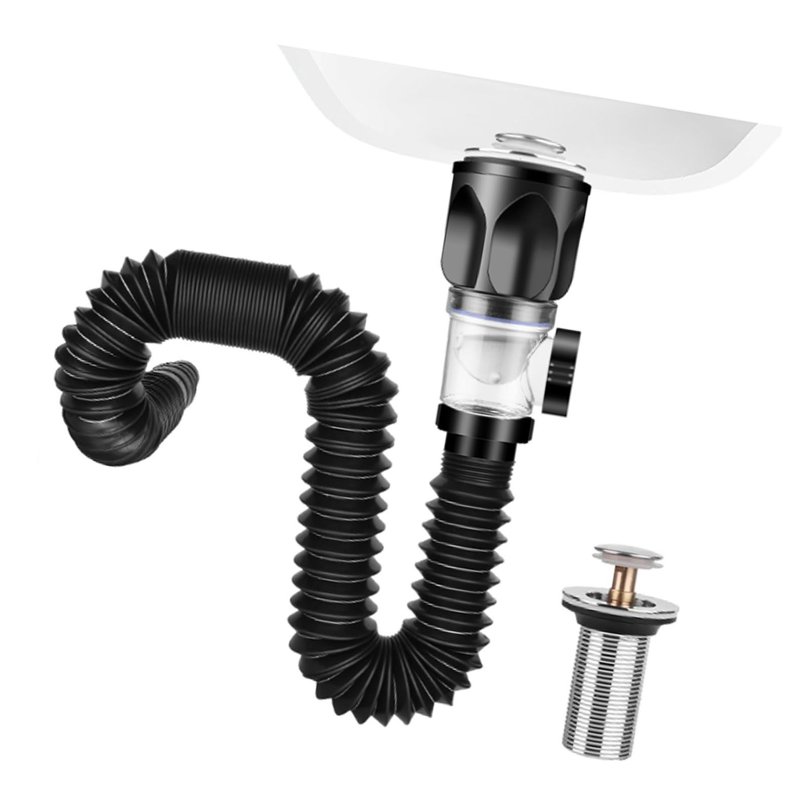 Sink Drain Pipe Expandable Flexible Odorless Leakage Proof Universal Basin view 8