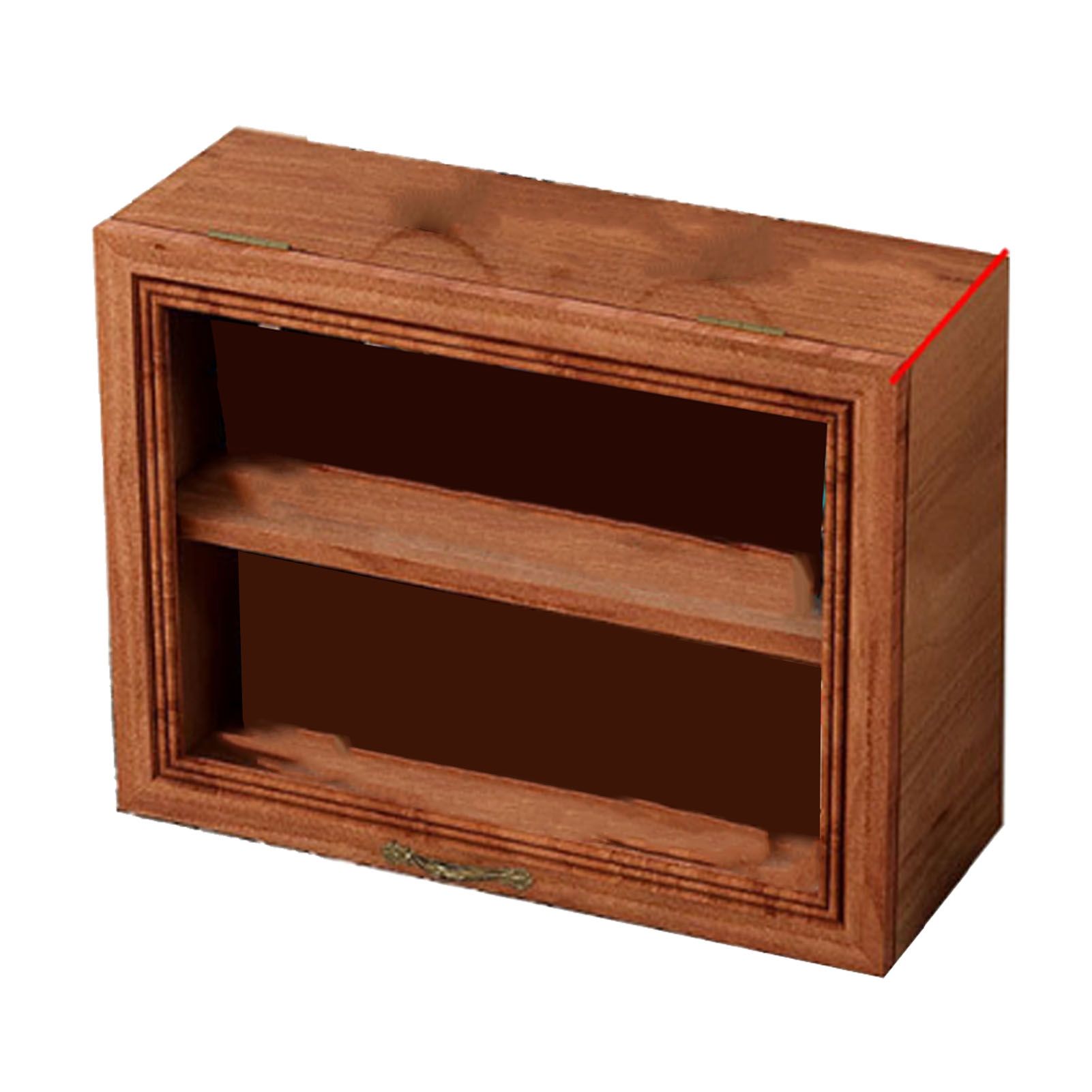 Wood Mini Figure Display Cabinet Display Shelf Miniature Display Case for