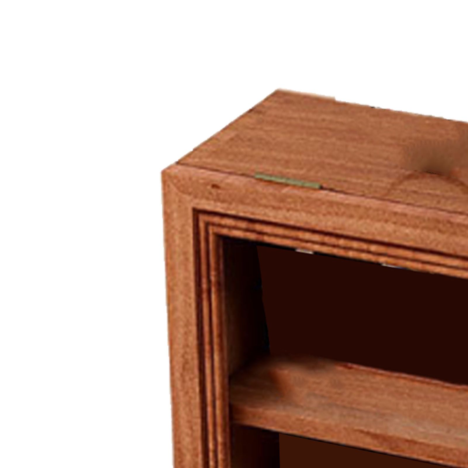 Wood Mini Figure Display Cabinet Display Shelf Miniature Display Case for view 7