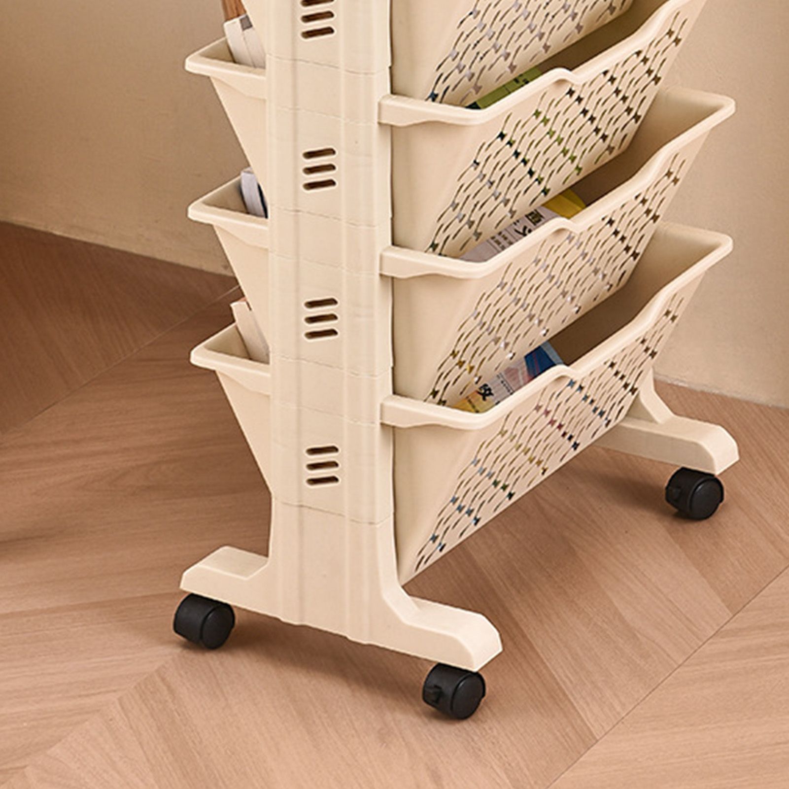 Slim Storage Cart Multi Layer Versatile Dual Sided Slim Rolling Cart Organizer view 2