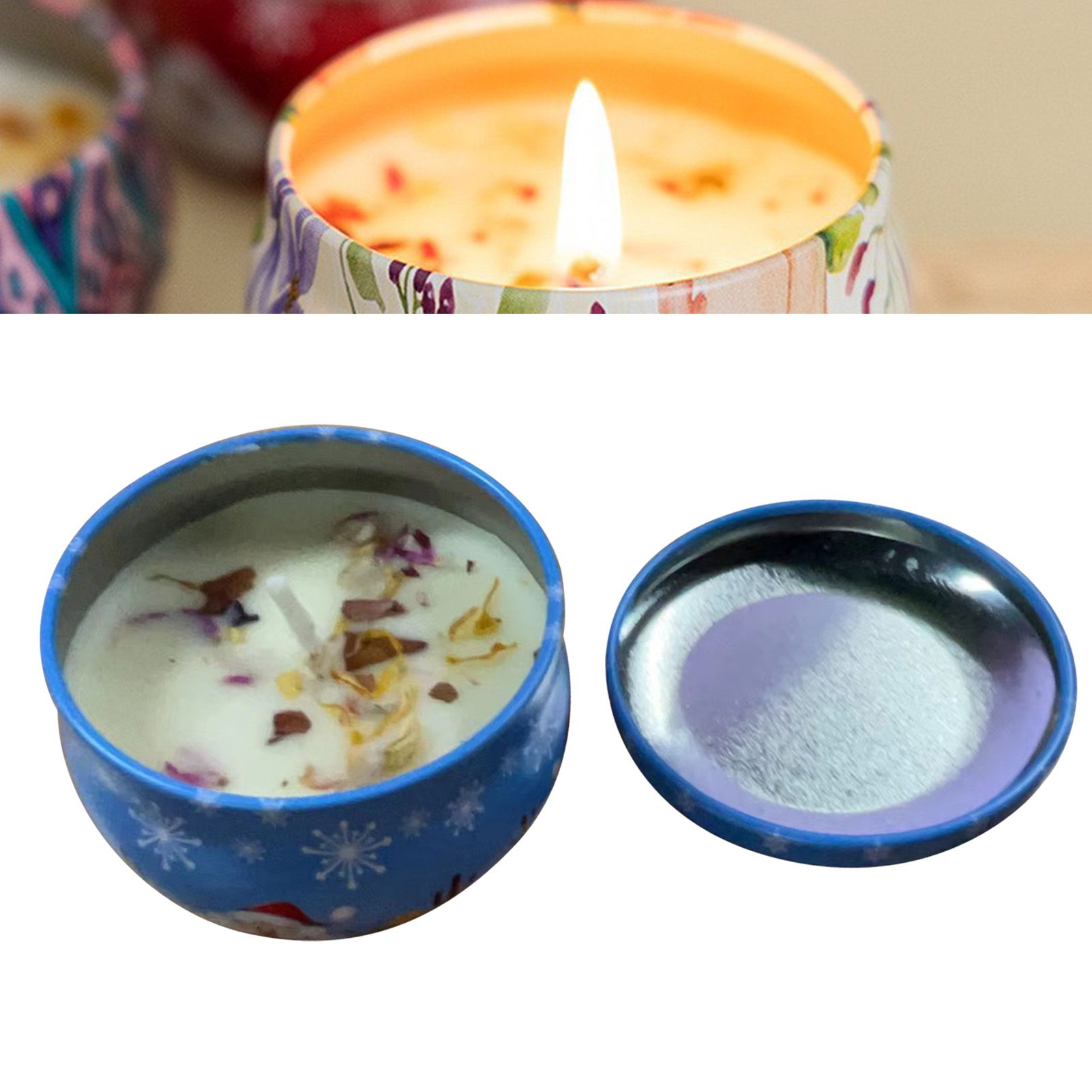 Scented Candle Long Lasting Dried Flower Soy Wax Aromatherapy Candle for Home view 5
