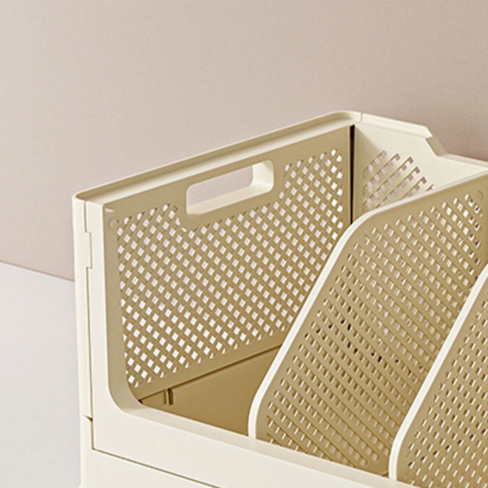 Plastic Desktop Storage Box Multifunctional Storage Basket Folding Storage view 5