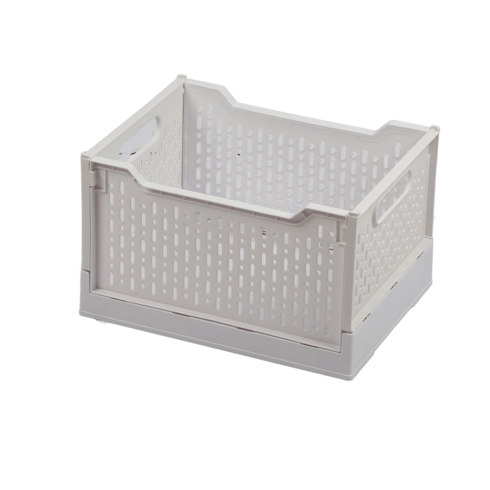 Foldable Plastic Baskets Stackable Multifunction Portable Hollow Plastic