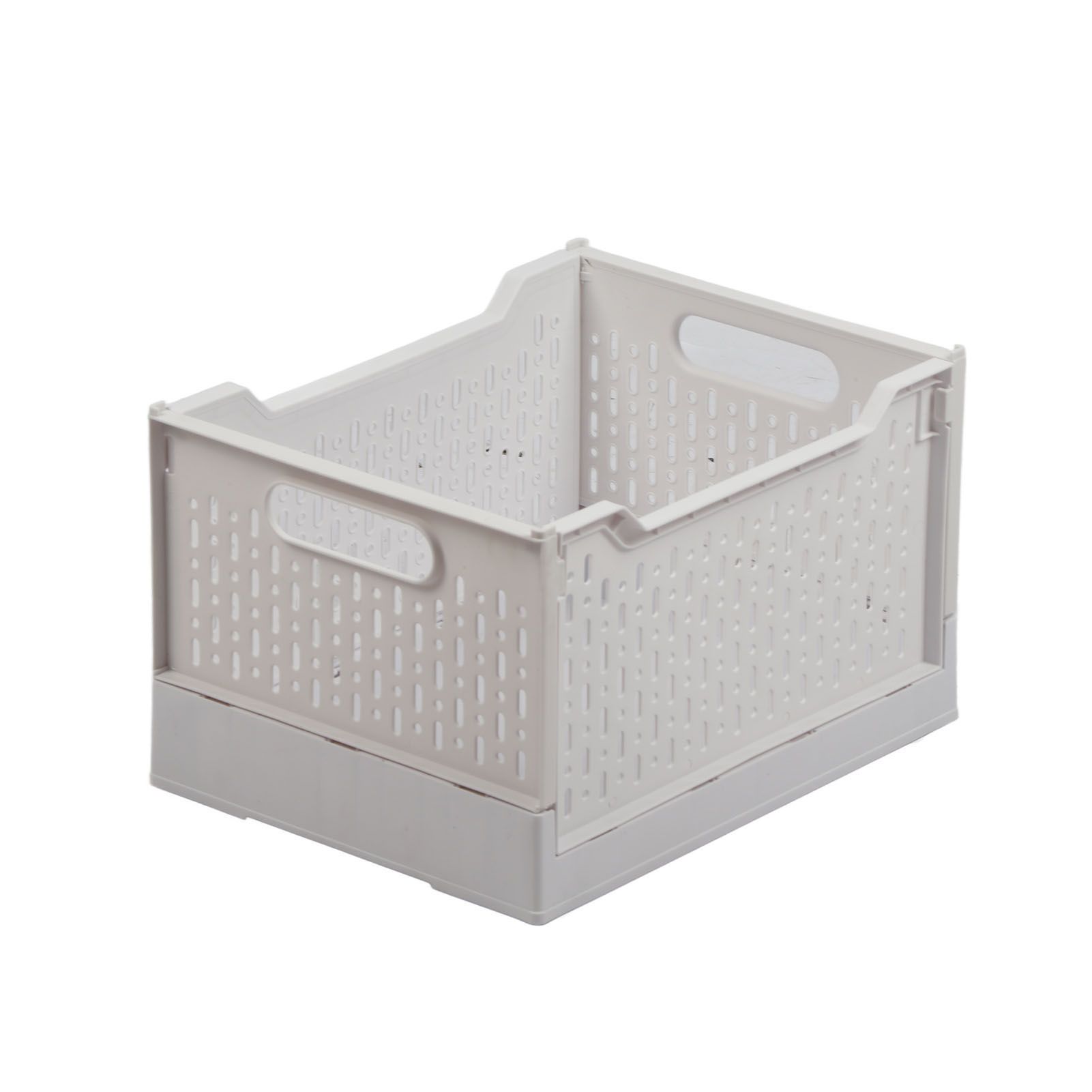 Foldable Plastic Baskets Stackable Multifunction Portable Hollow Plastic view 3