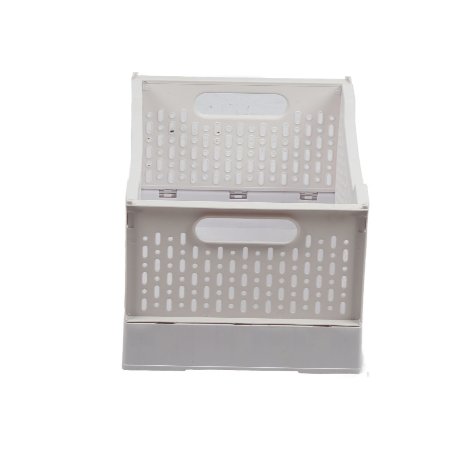 Foldable Plastic Baskets Stackable Multifunction Portable Hollow Plastic view 4