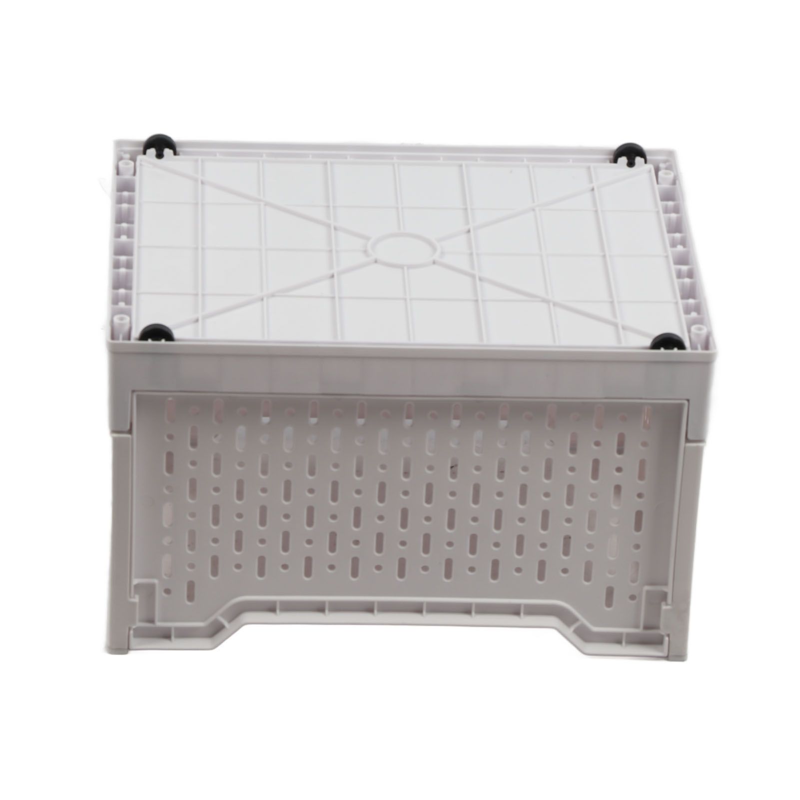 Foldable Plastic Baskets Stackable Multifunction Portable Hollow Plastic view 5