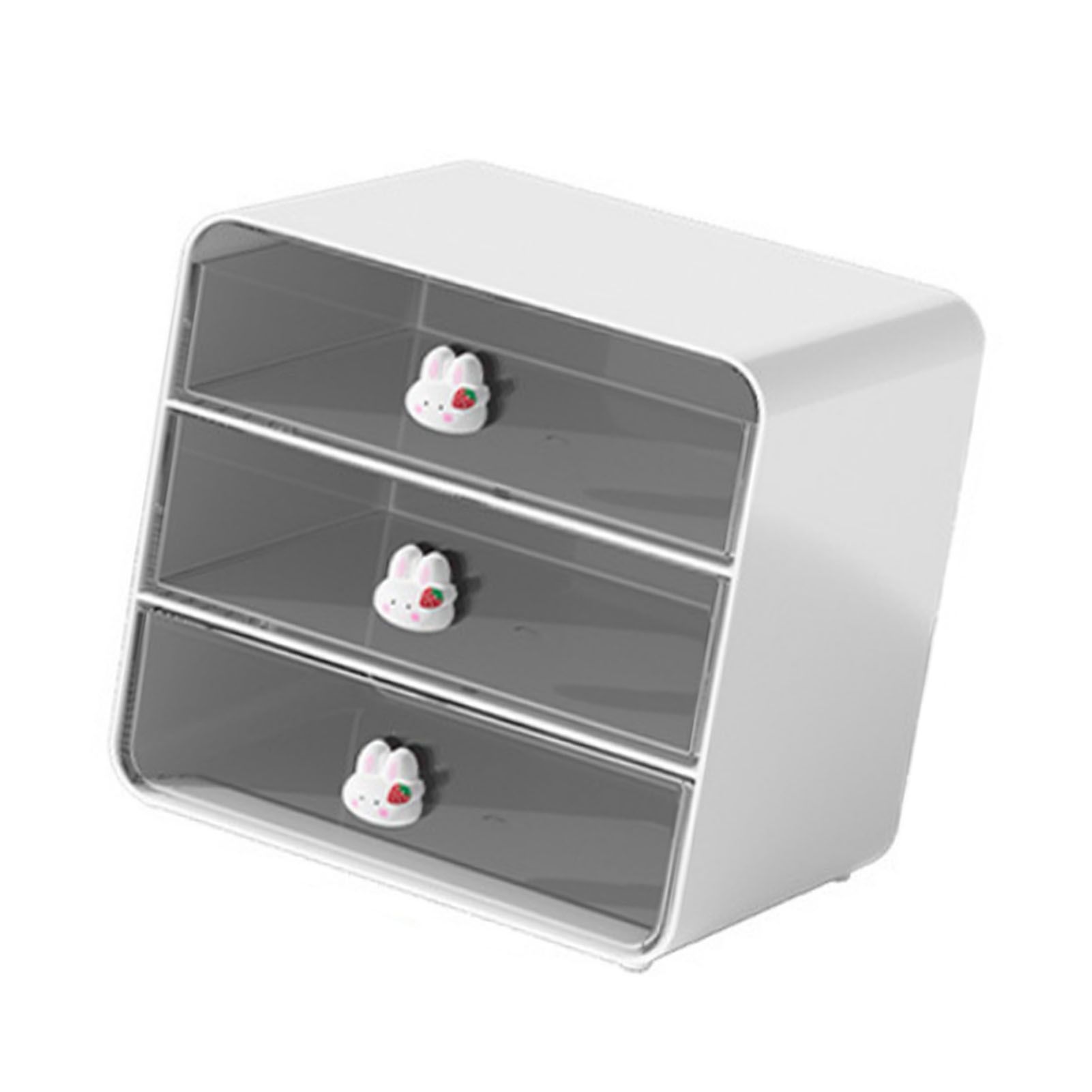 Desktop Storage Box 3 Layers Large Capacity Plastic Makeup Brush Drawer