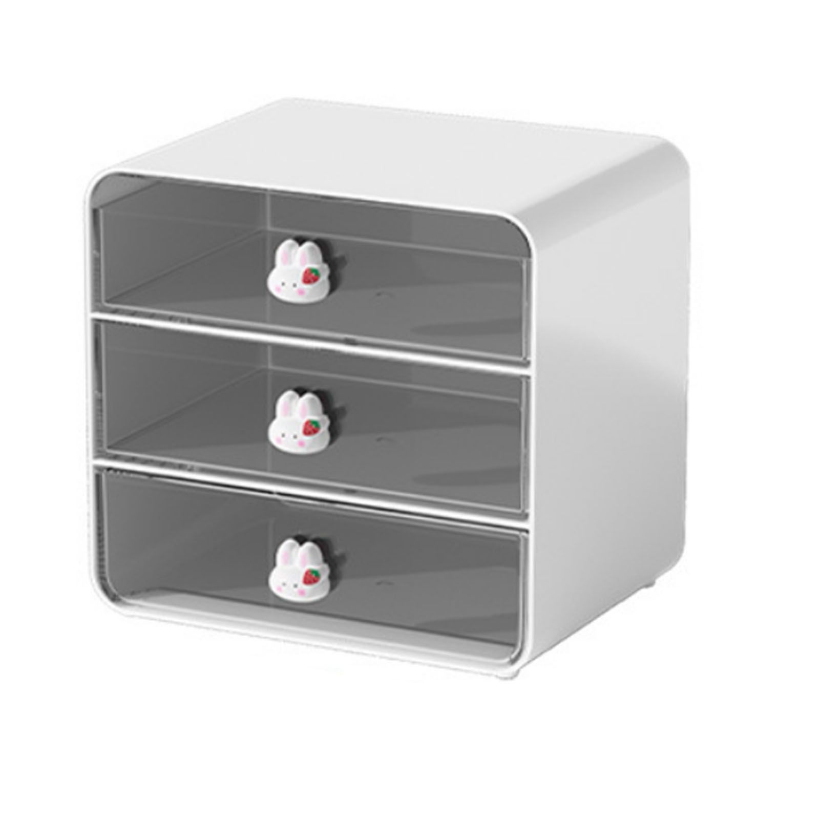 Desktop Storage Box 3 Layers Large Capacity Plastic Makeup Brush Drawer view 3