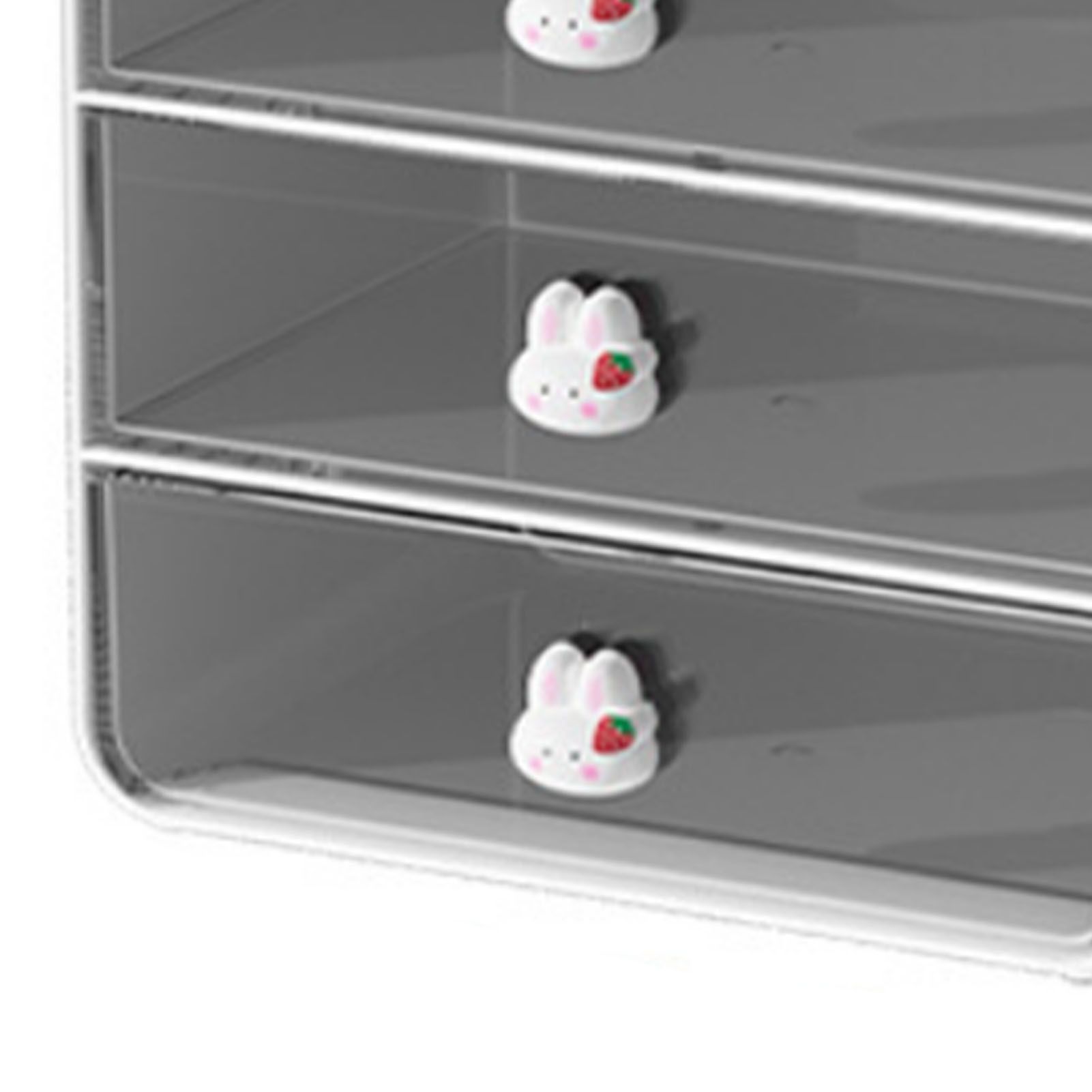 Desktop Storage Box 3 Layers Large Capacity Plastic Makeup Brush Drawer view 5