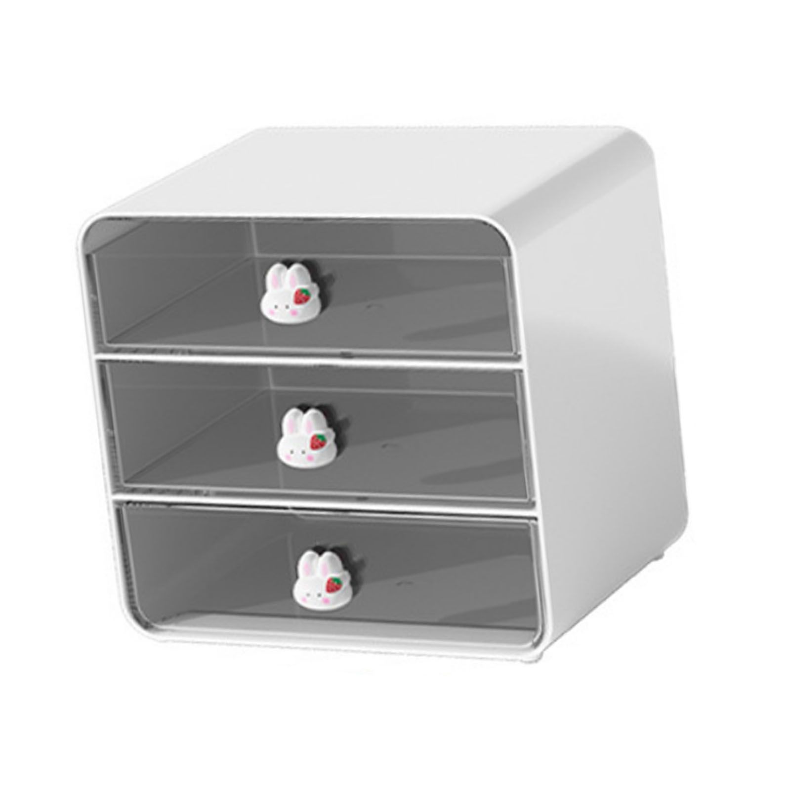 Desktop Storage Box 3 Layers Large Capacity Plastic Makeup Brush Drawer view 6