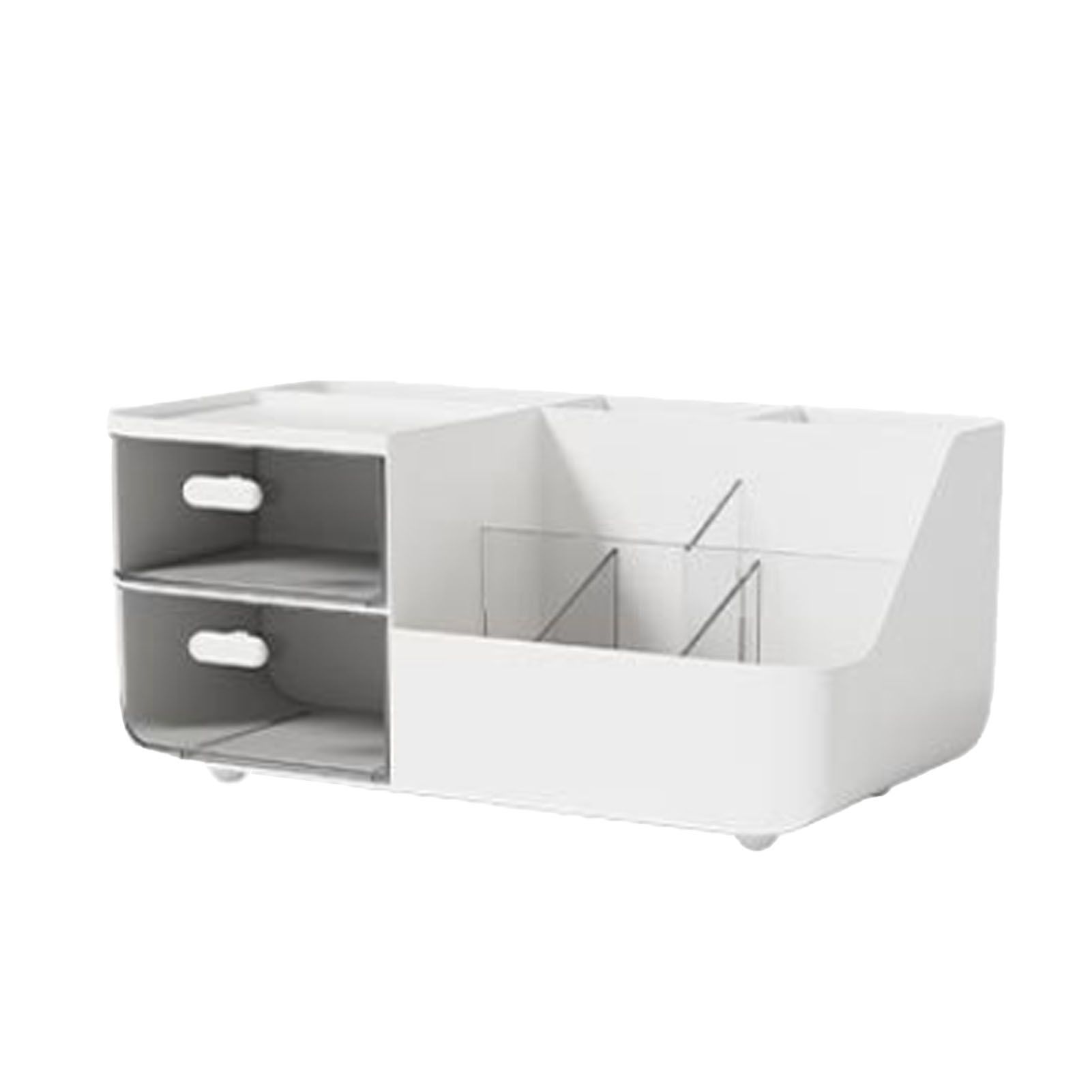 Makeup Organizer Multifunctional Skincare Cosmetic Storage with 2 Drawers for view 3