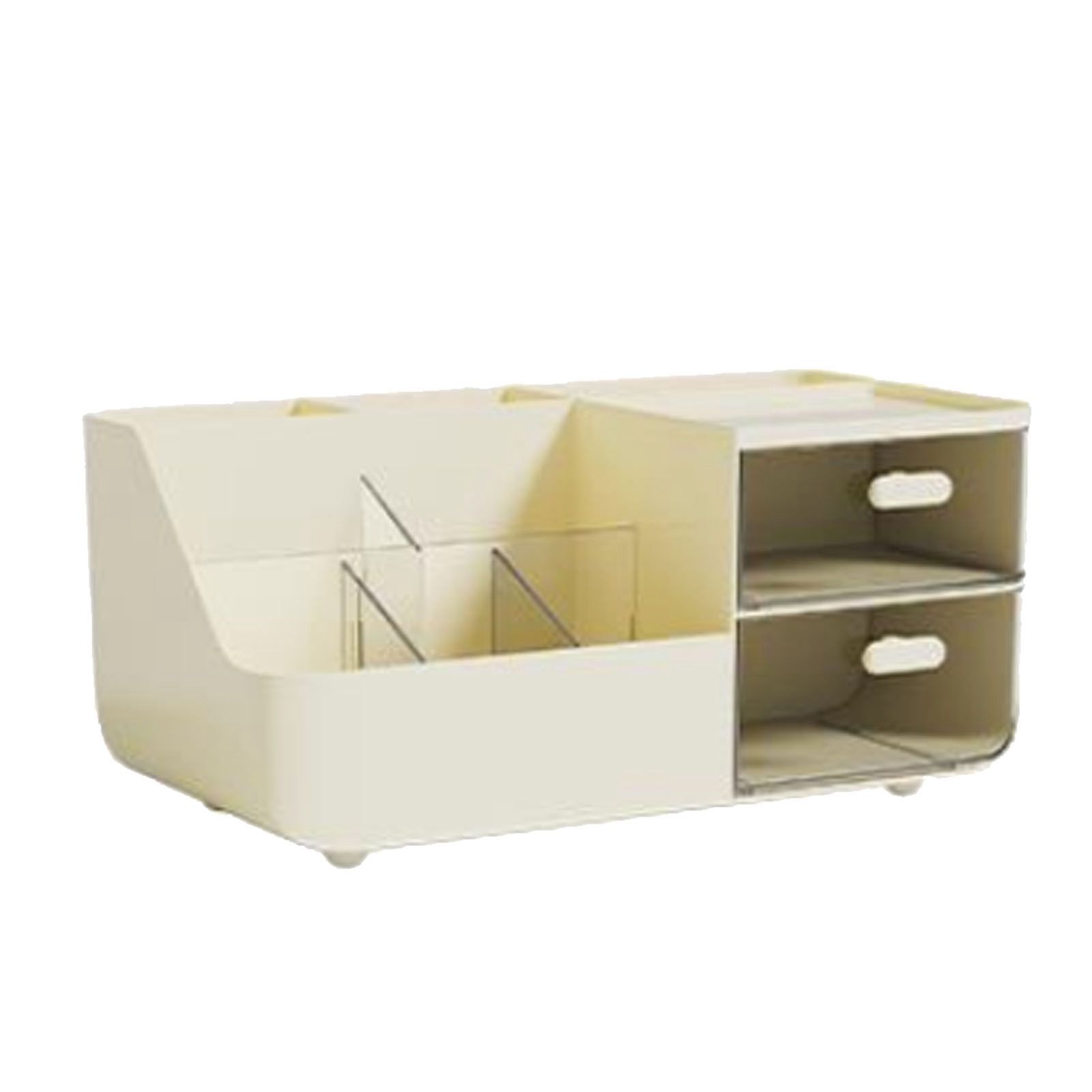 Makeup Organizer Multifunctional Skincare Cosmetic Storage with 2 Drawers for