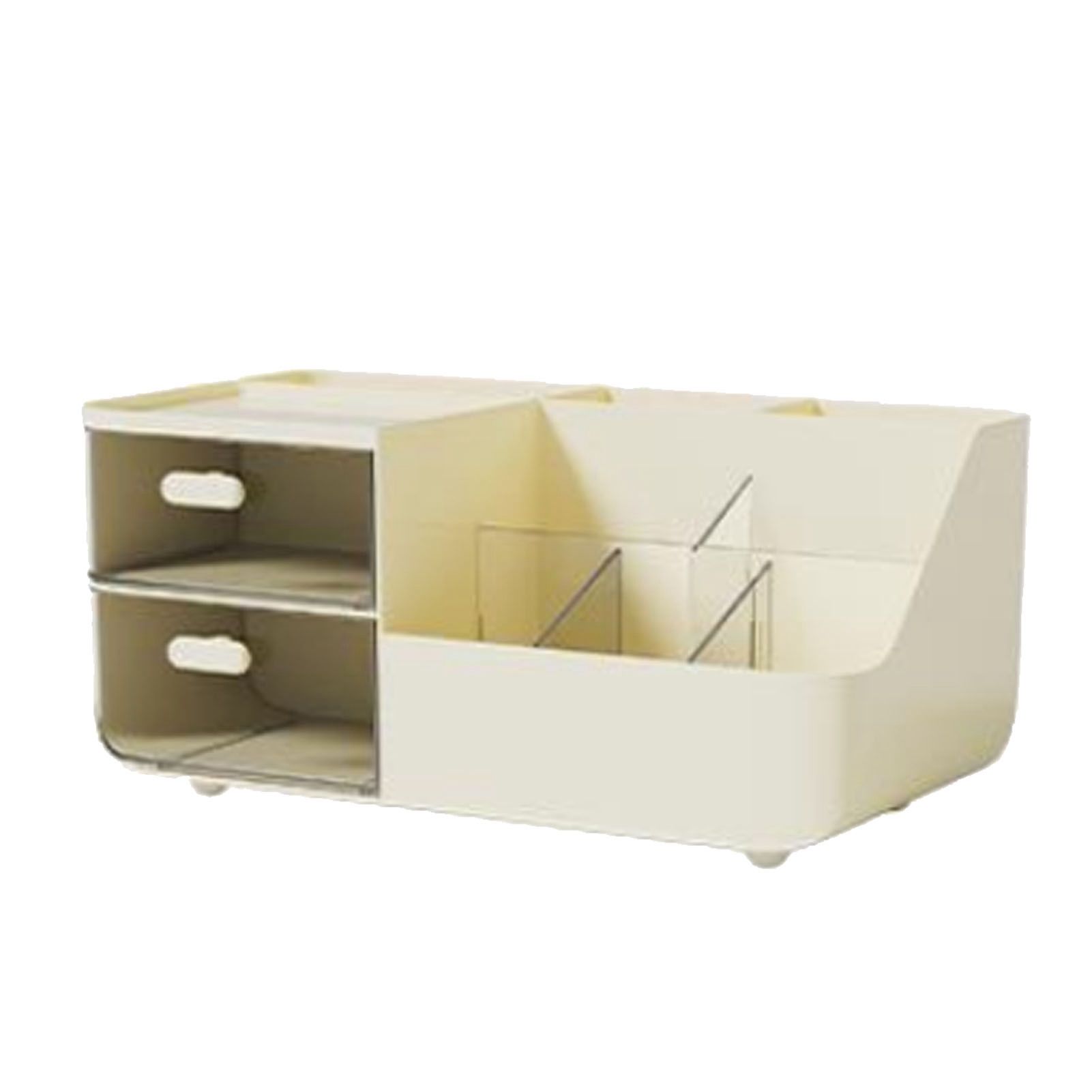 Makeup Organizer Multifunctional Skincare Cosmetic Storage with 2 Drawers for view 3