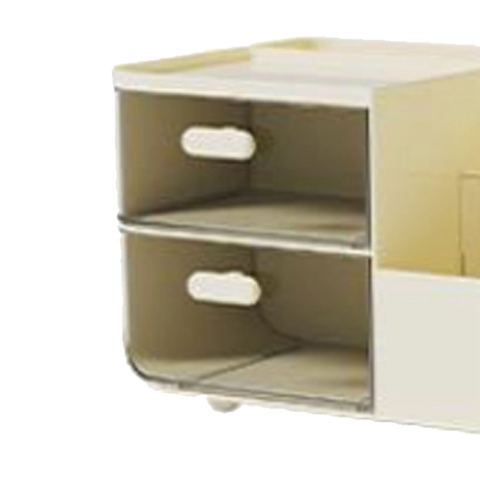 Makeup Organizer Multifunctional Skincare Cosmetic Storage with 2 Drawers for view 5
