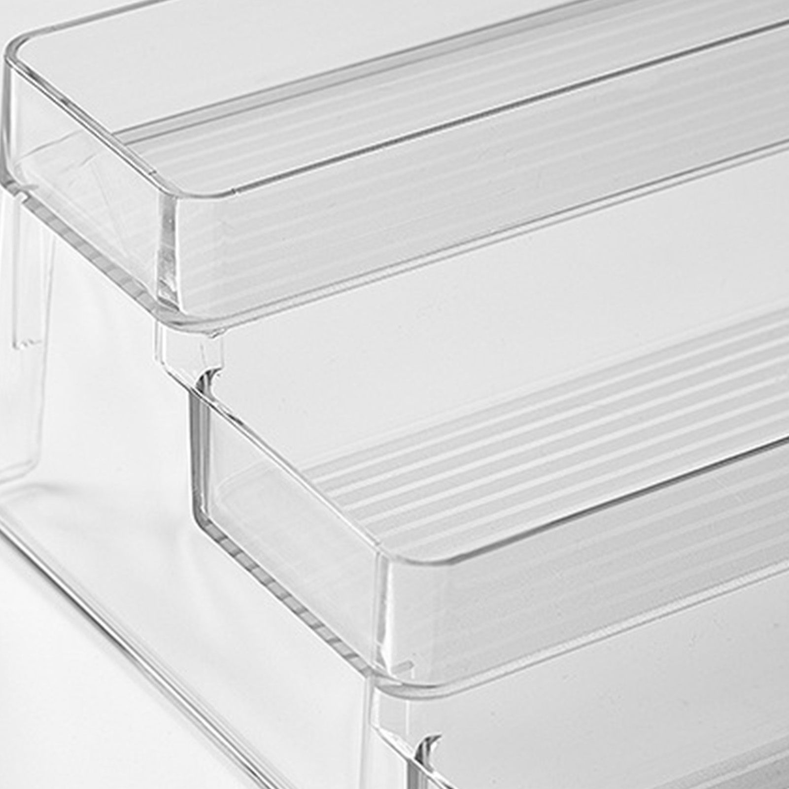 Nail Polish Organizer Holder Rack Shelf 3 Tier Multifunctional Transparent view 2