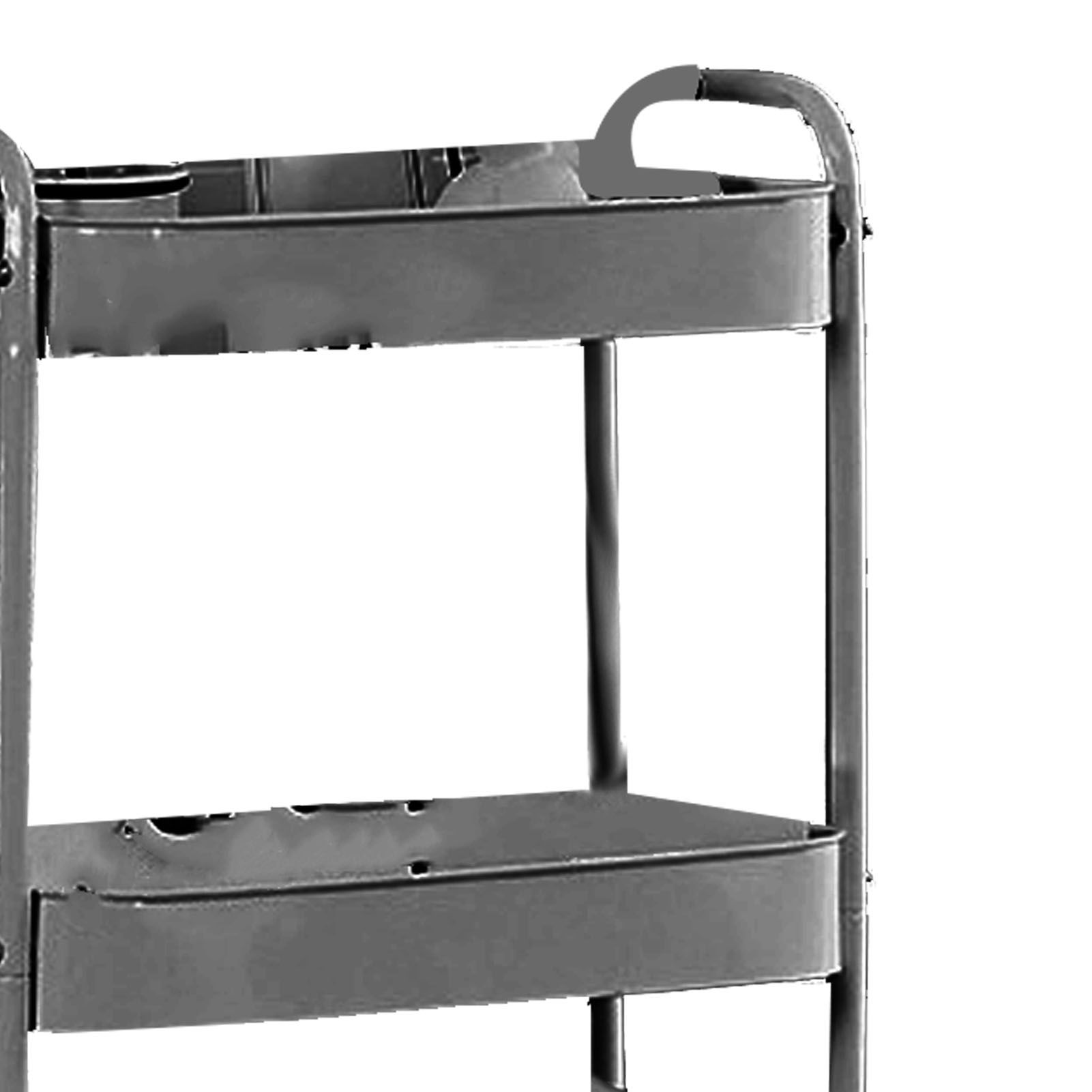 3 Tier Utility Rolling Cart with Caster Wheels Movable Multifunctional Storage view 2