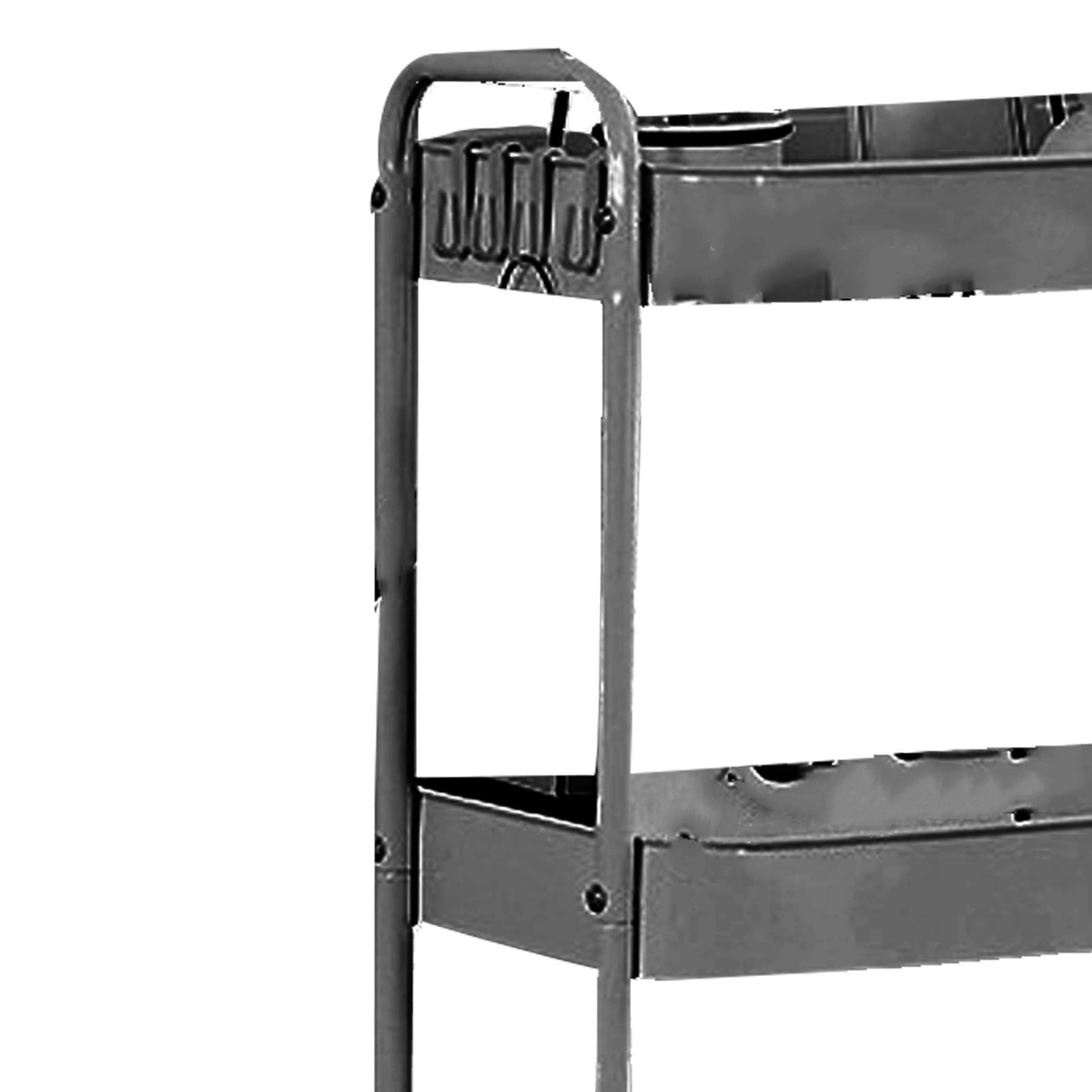 3 Tier Utility Rolling Cart with Caster Wheels Movable Multifunctional Storage view 7