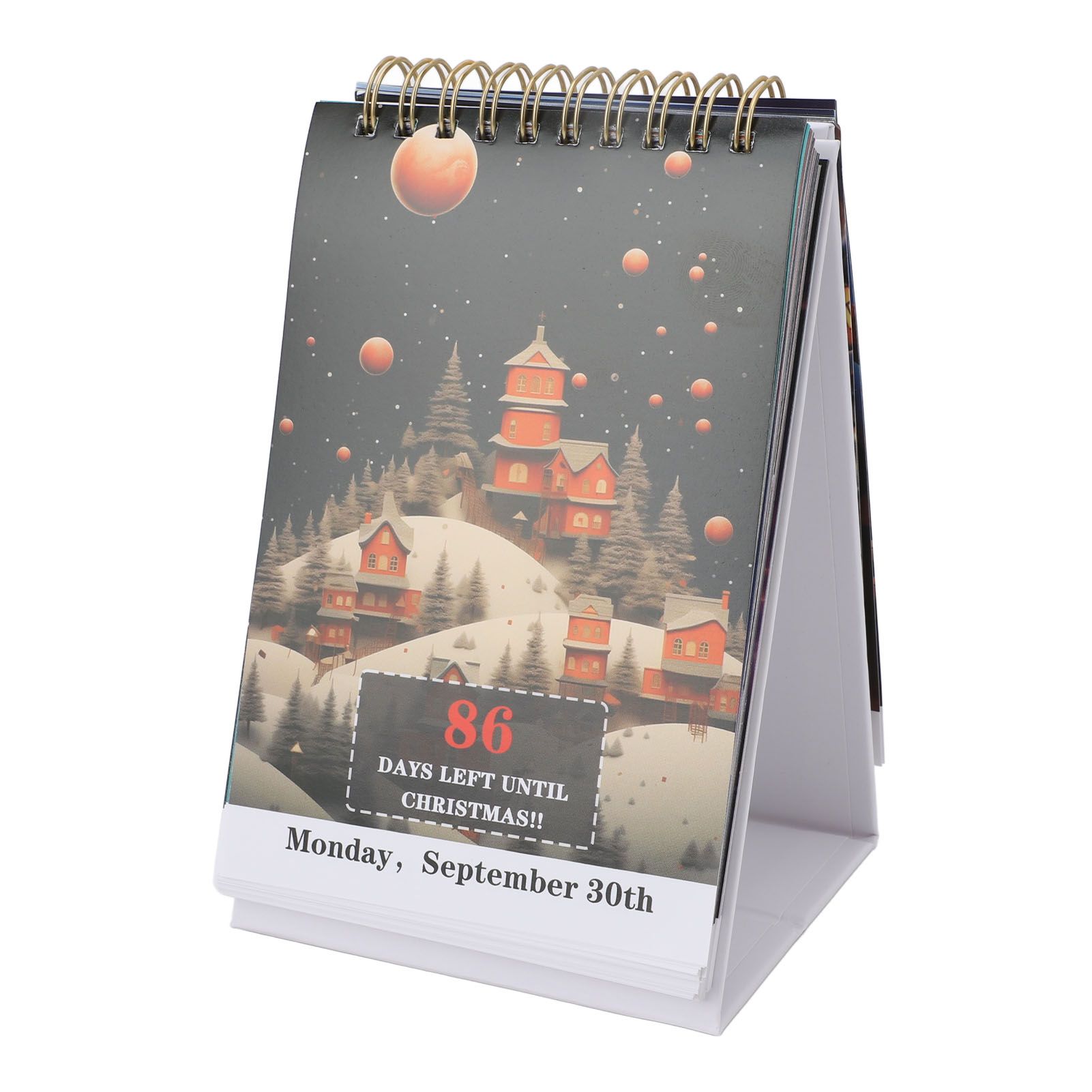 100 Day Xmas Countdown Calendar 2024 Advent Calendar Tear Off Festive — image 1