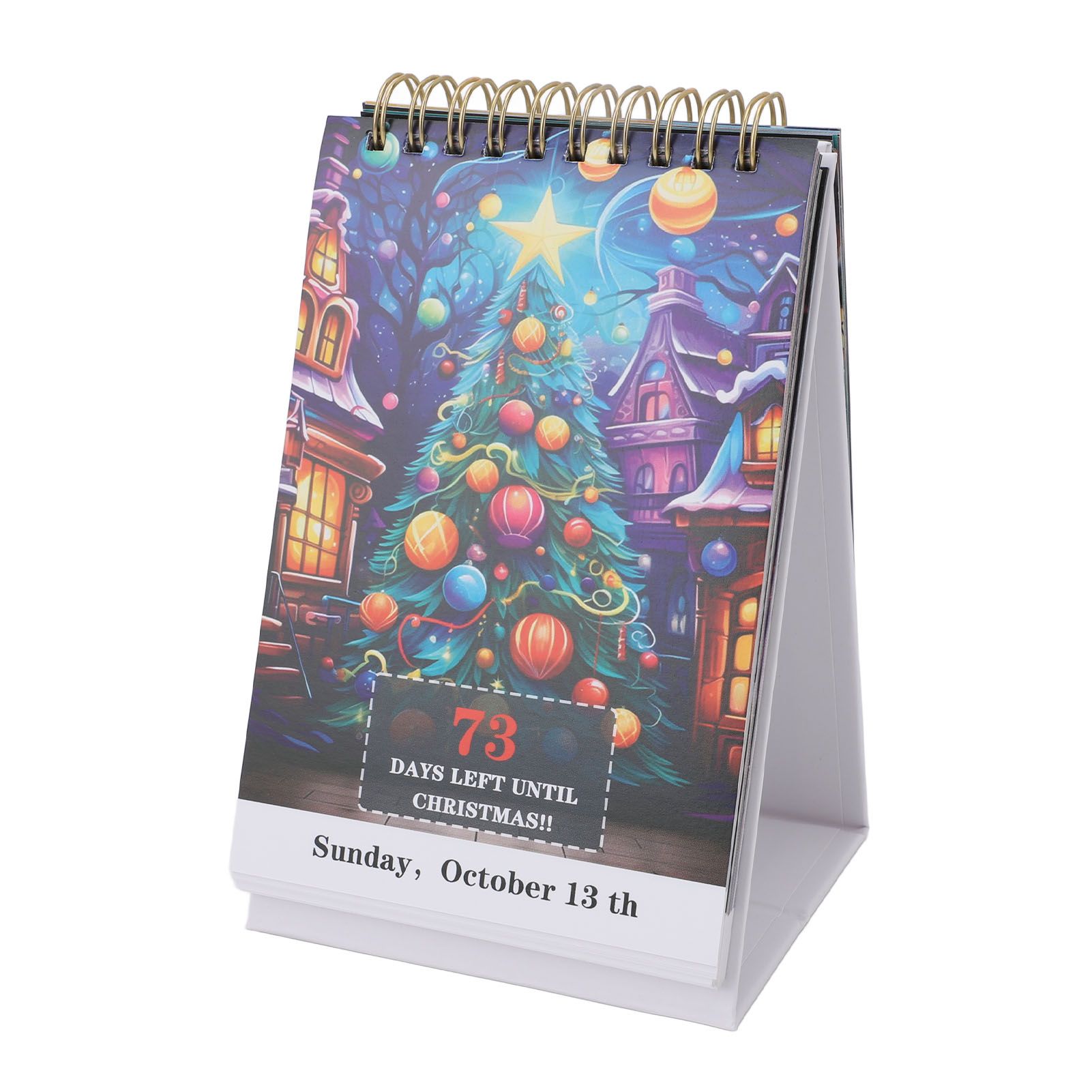 100 Day Xmas Countdown Calendar 2024 Advent Calendar Tear Off Festive view 3