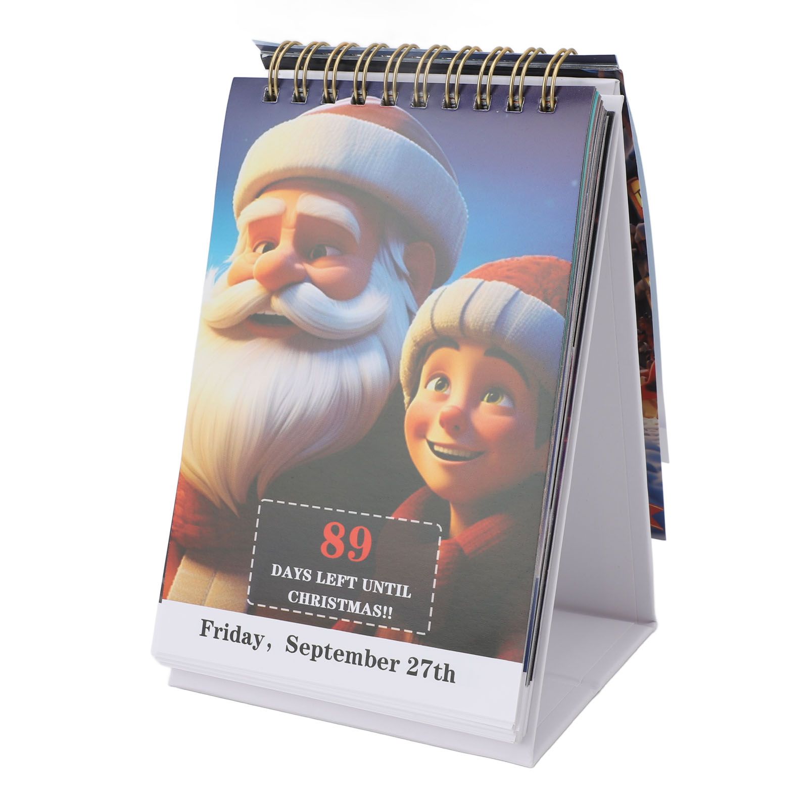 100 Day Xmas Countdown Calendar 2024 Advent Calendar Tear Off Festive view 4