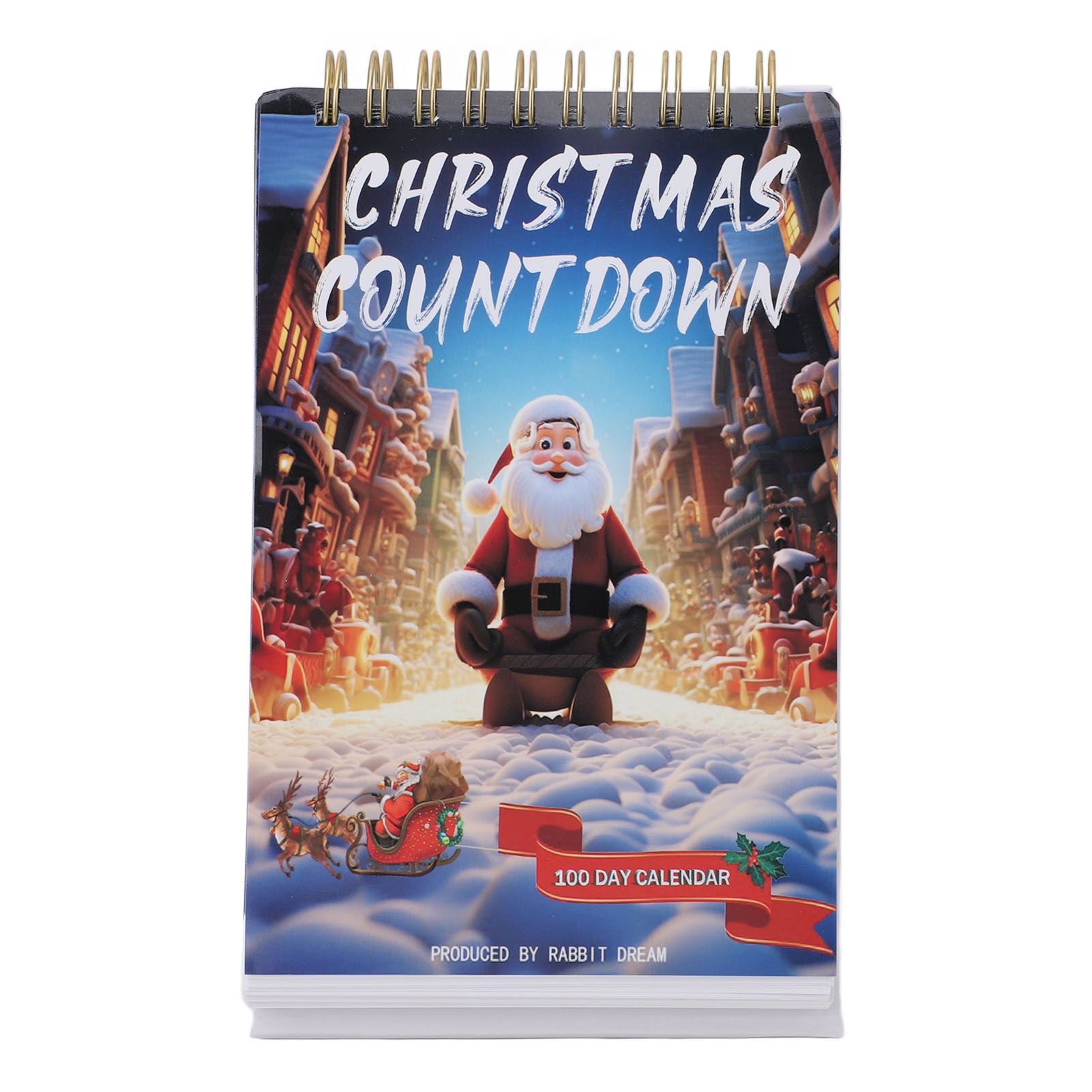 100 Day Xmas Countdown Calendar 2024 Advent Calendar Tear Off Festive view 8