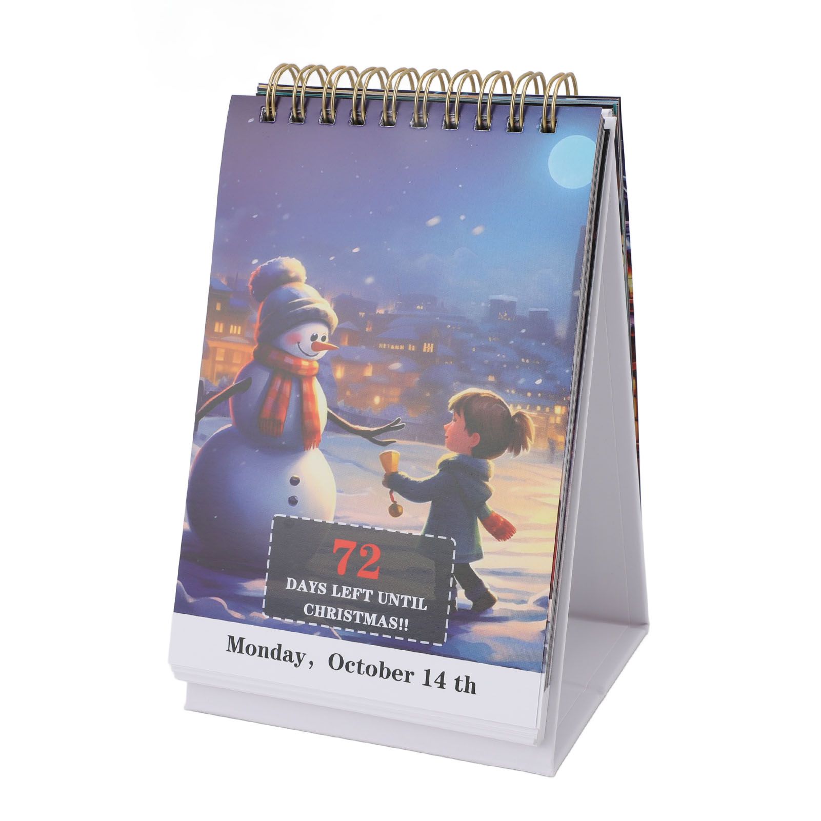 100 Day Xmas Countdown Calendar 2024 Advent Calendar Tear Off Festive view 10