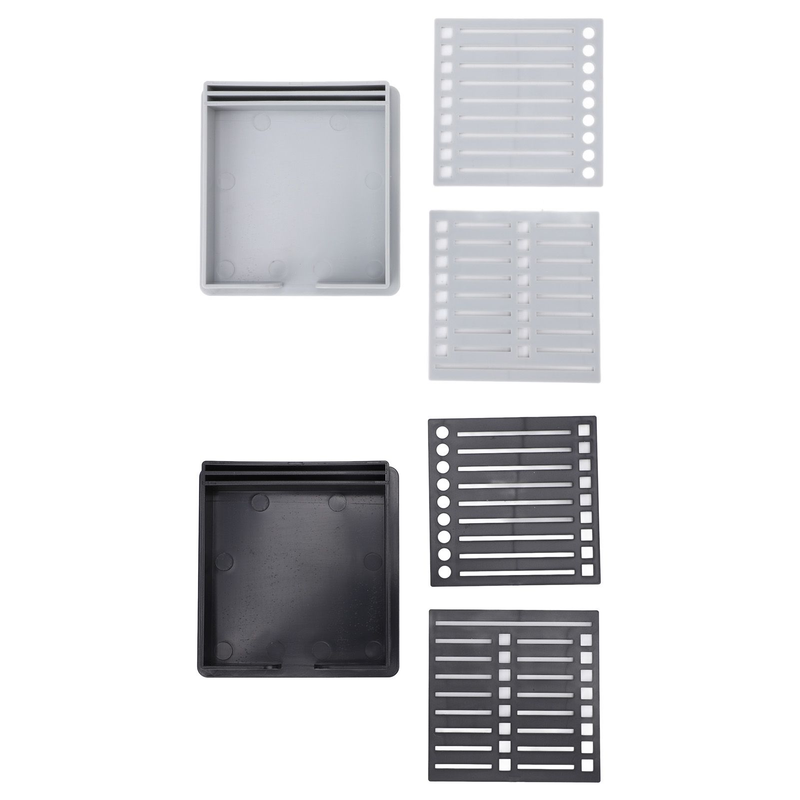 2Pcs Sticky Note Holder with Stencil Multifunctional Sticky Note Dispenser