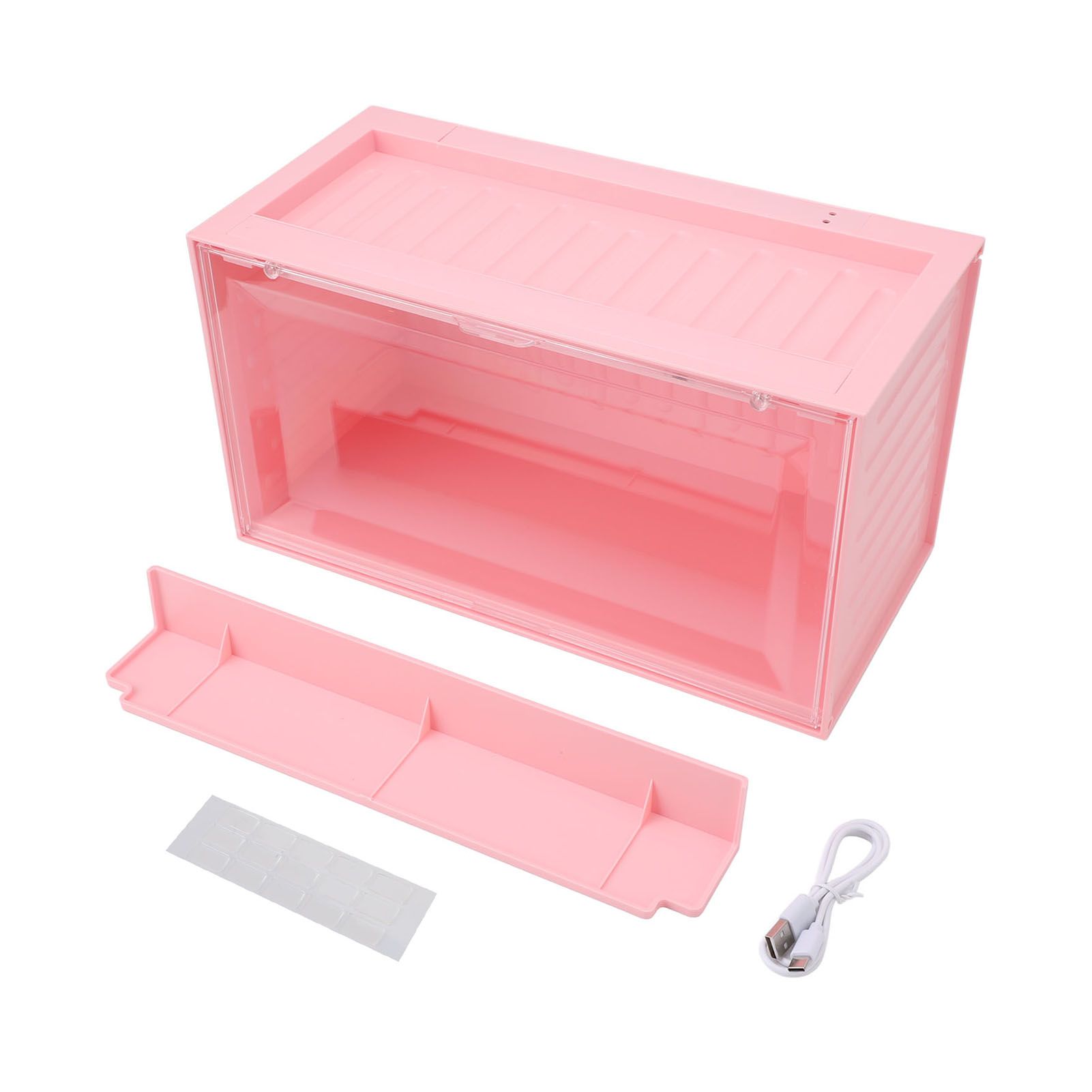 Figure Display Case with Light Sensing Constant On Function 2 Tier Mini Figure view 3