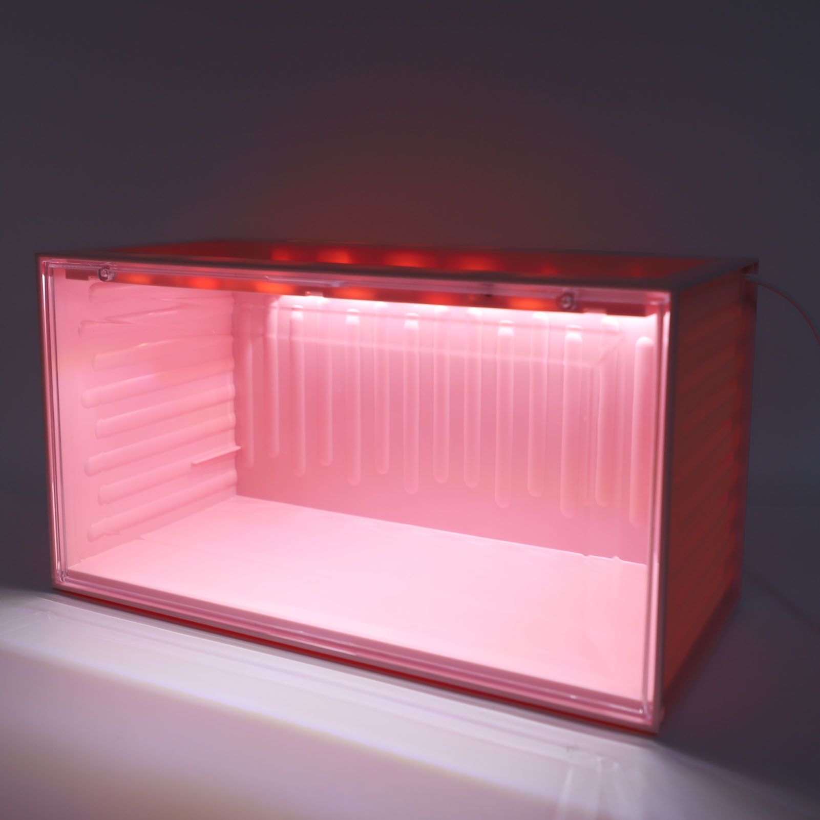 Figure Display Case with Light Sensing Constant On Function 2 Tier Mini Figure view 9