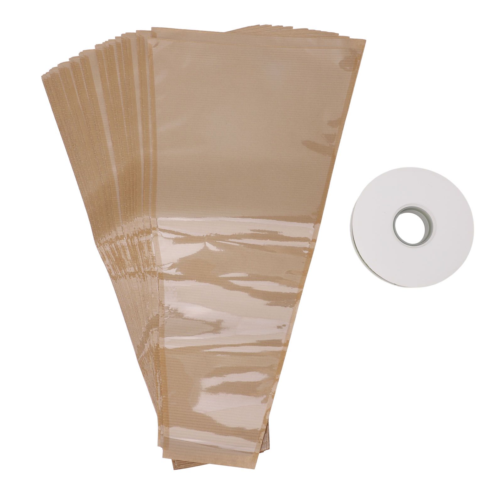 50PCS Flower Wrapping Bags Kraft Paper DIY Floral Packing Sleeves Bouquet Wrap view 3