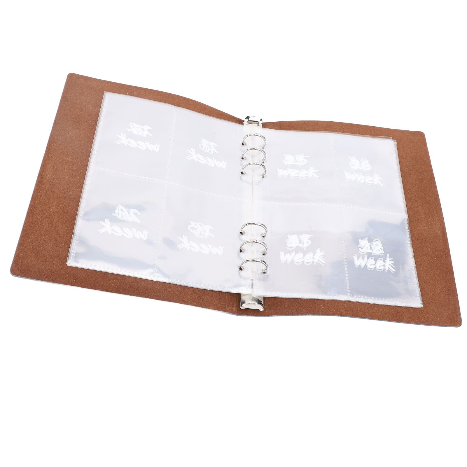 52 Week Money Saving Challenge Book Leather PP Film Reusable Budget Challenge view 9