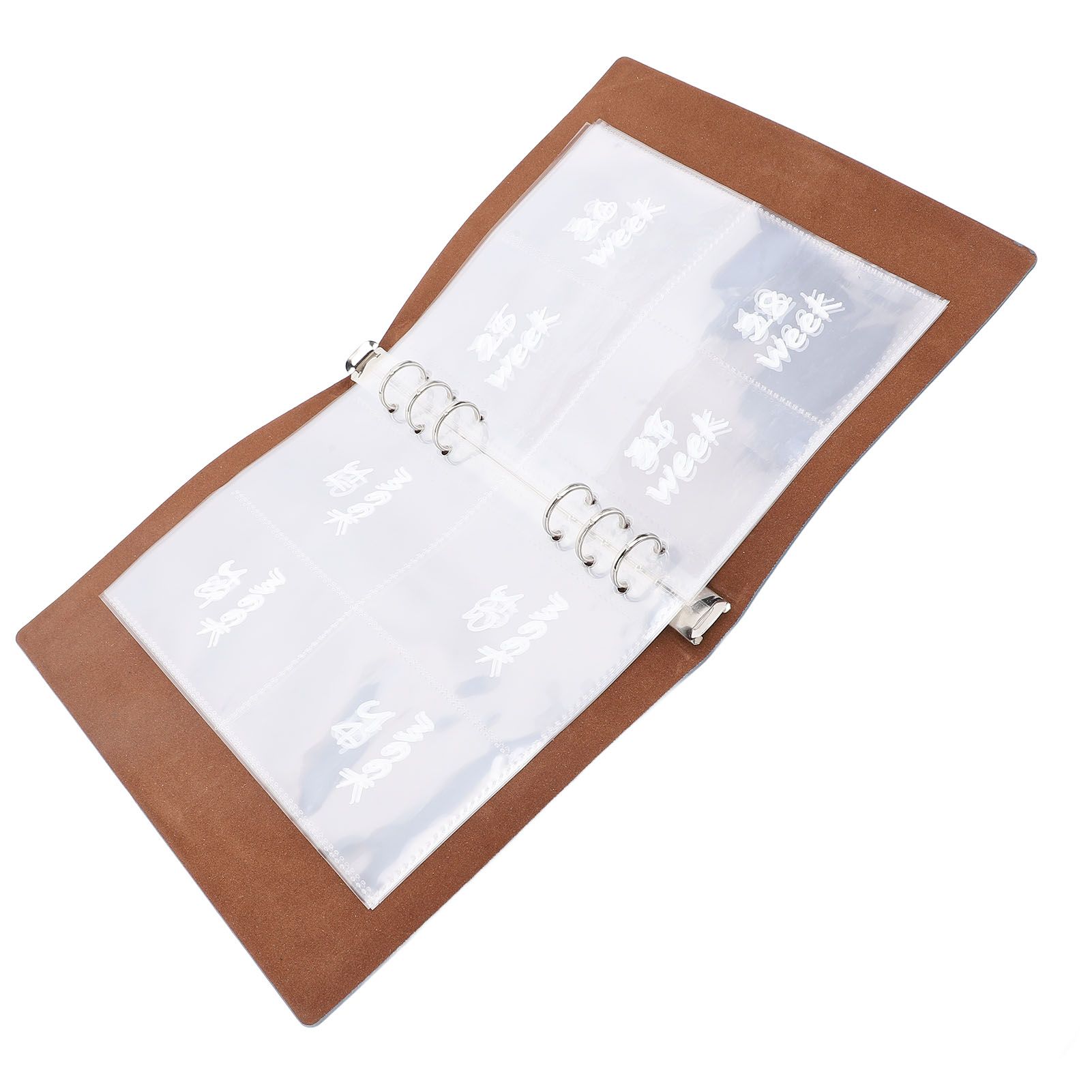 52 Week Money Saving Challenge Book Leather PP Film Reusable Budget Challenge view 10