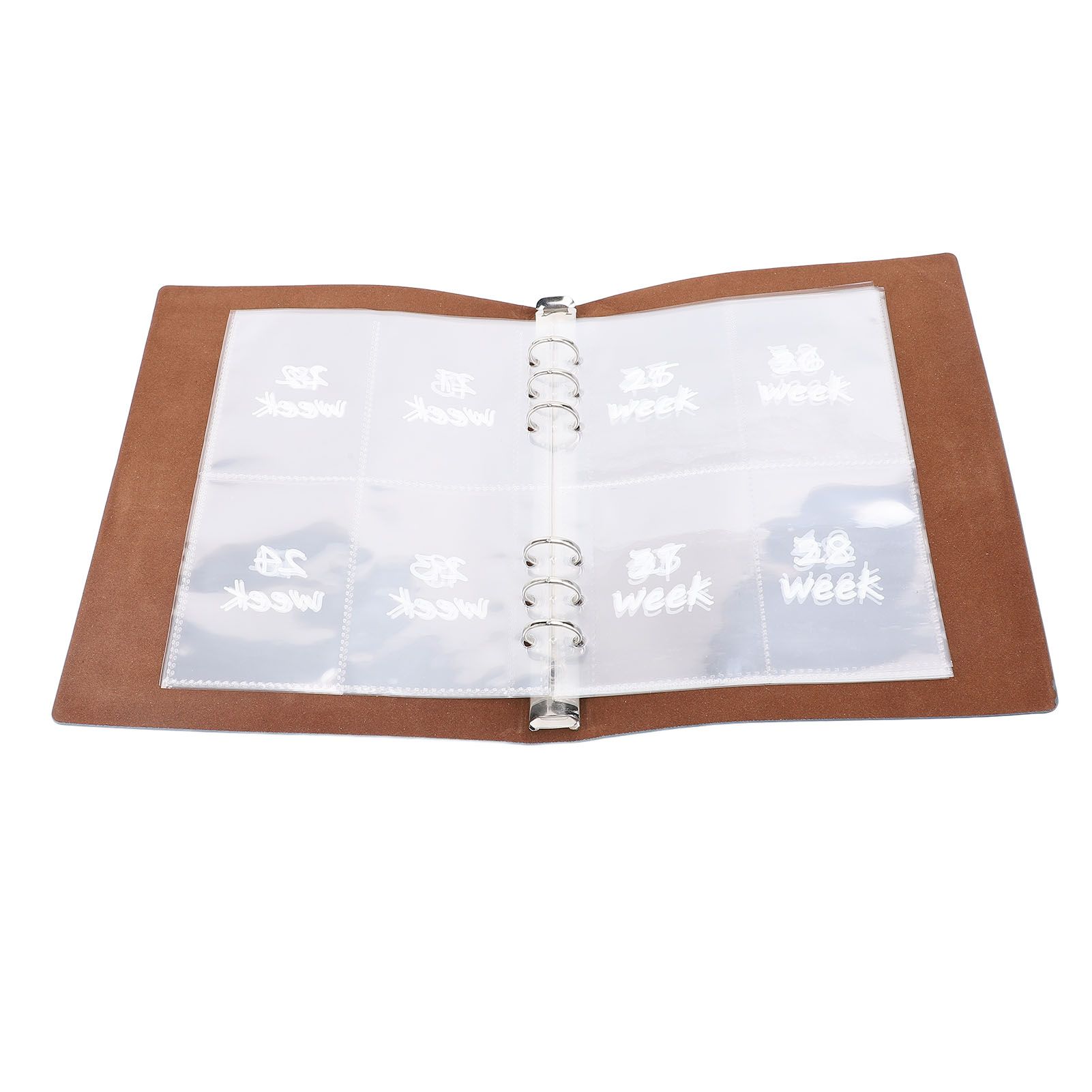 52 Week Money Saving Challenge Book Leather PP Film Reusable Budget Challenge view 11