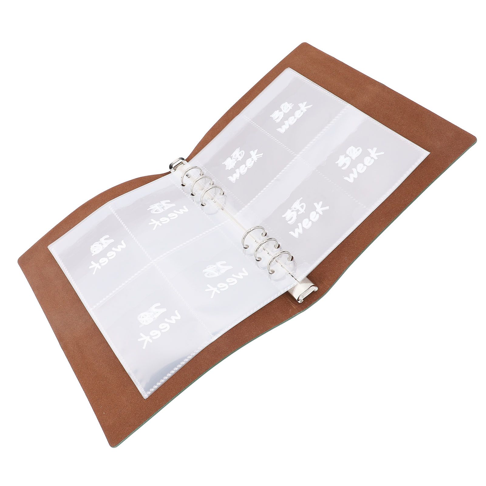 52 Week Money Saving Challenge Book Leather PP Film Reusable Budget Challenge view 7