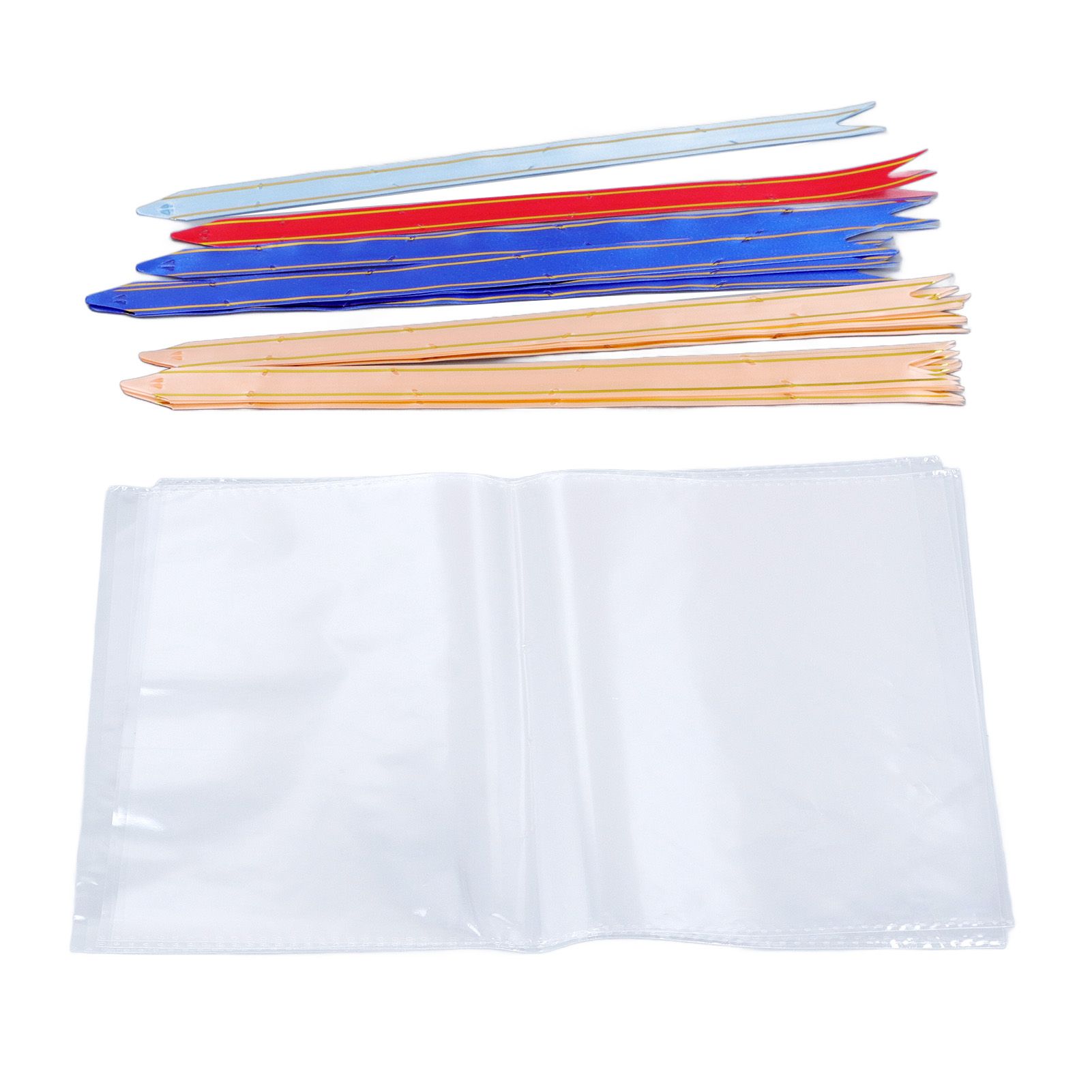 100Pcs Clear Gift Bags Bulk with Ribbon OPP for Favors Goodies Candy Cookies view 3