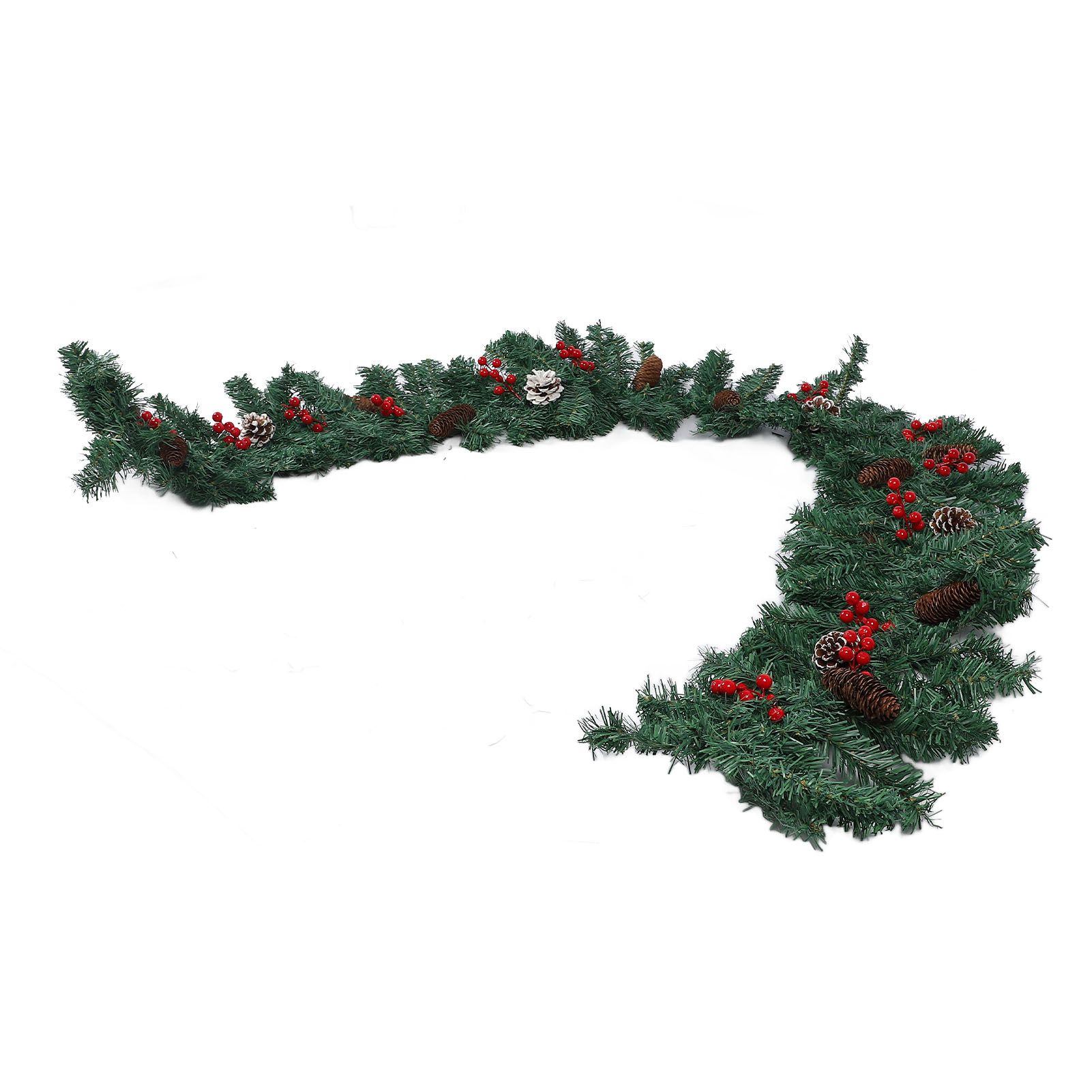 8.9ft Pre Lit Artificial Xmas Garland 50 LED Battery Operated Lighted Xmas