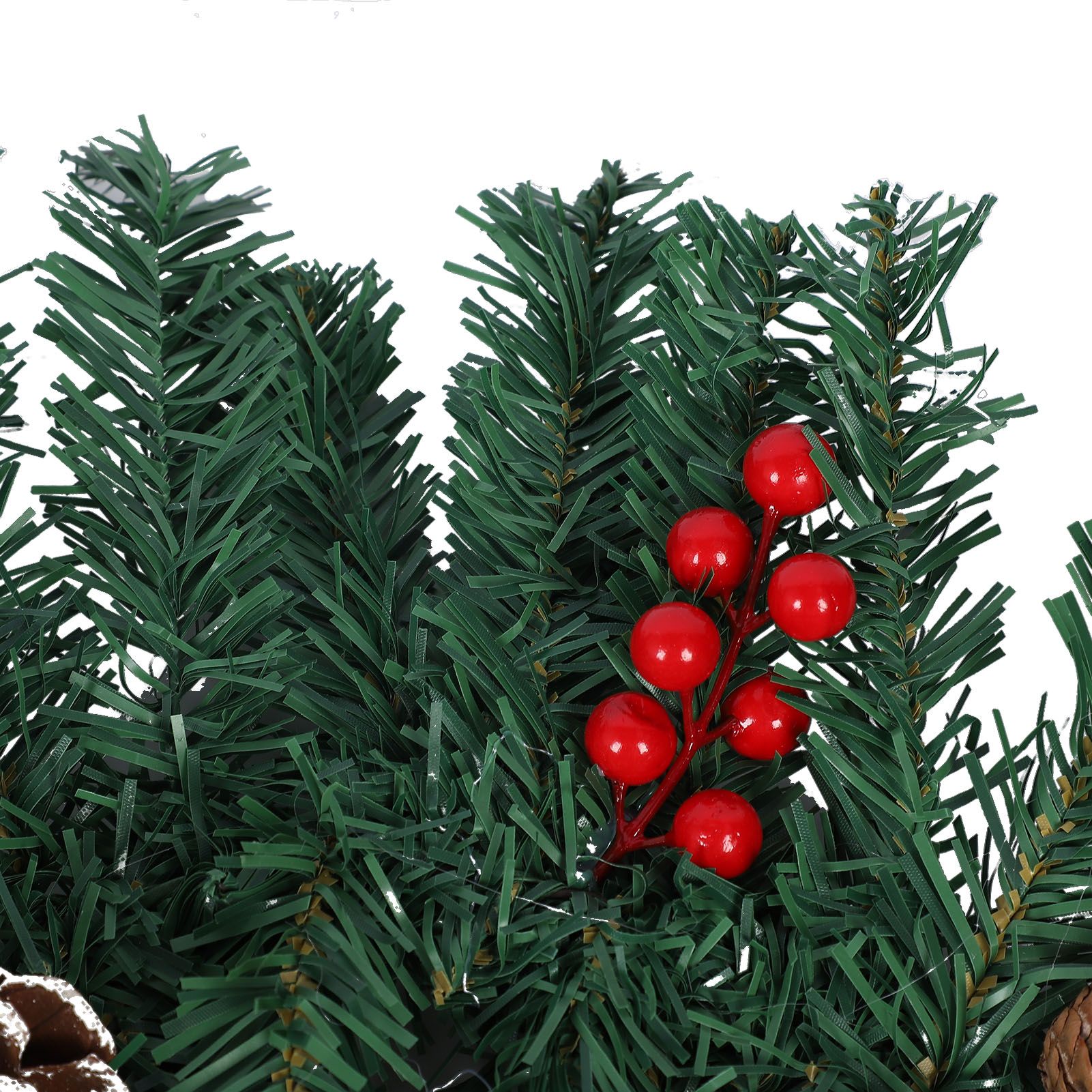 8.9ft Pre Lit Artificial Xmas Garland 50 LED Battery Operated Lighted Xmas view 2
