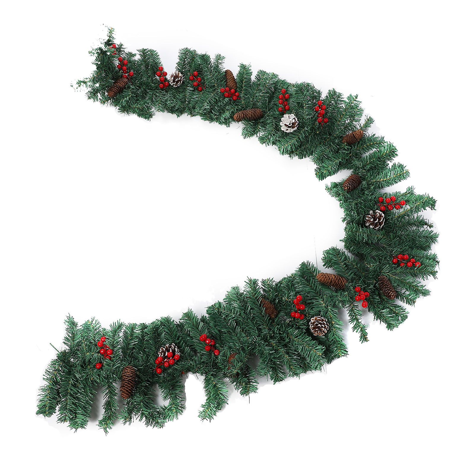 8.9ft Pre Lit Artificial Xmas Garland 50 LED Battery Operated Lighted Xmas view 4