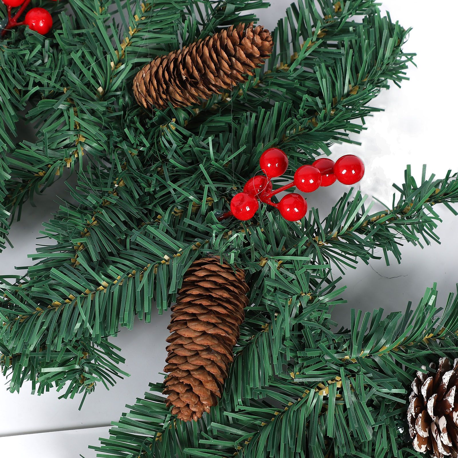 8.9ft Pre Lit Artificial Xmas Garland 50 LED Battery Operated Lighted Xmas view 5
