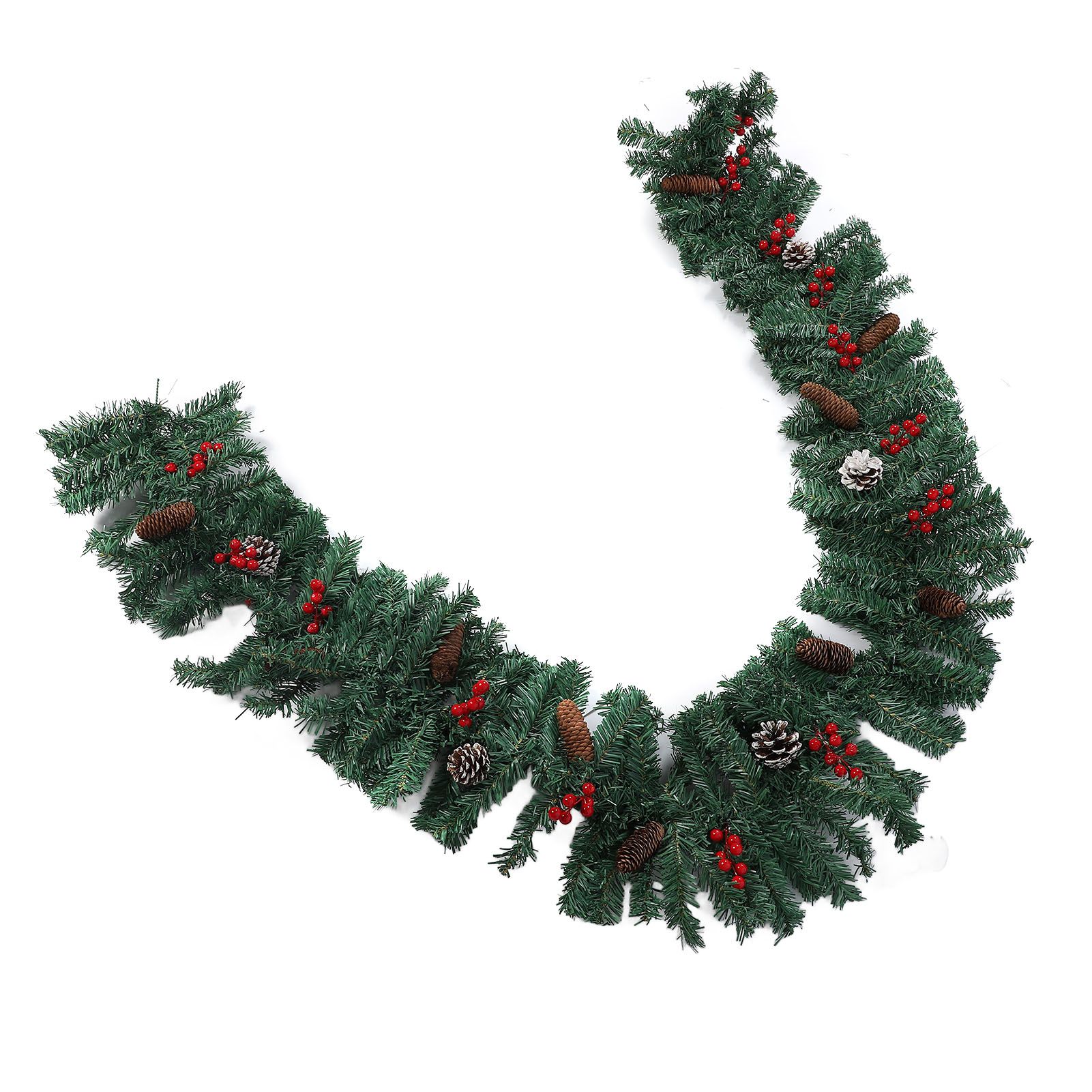 8.9ft Pre Lit Artificial Xmas Garland 50 LED Battery Operated Lighted Xmas view 6