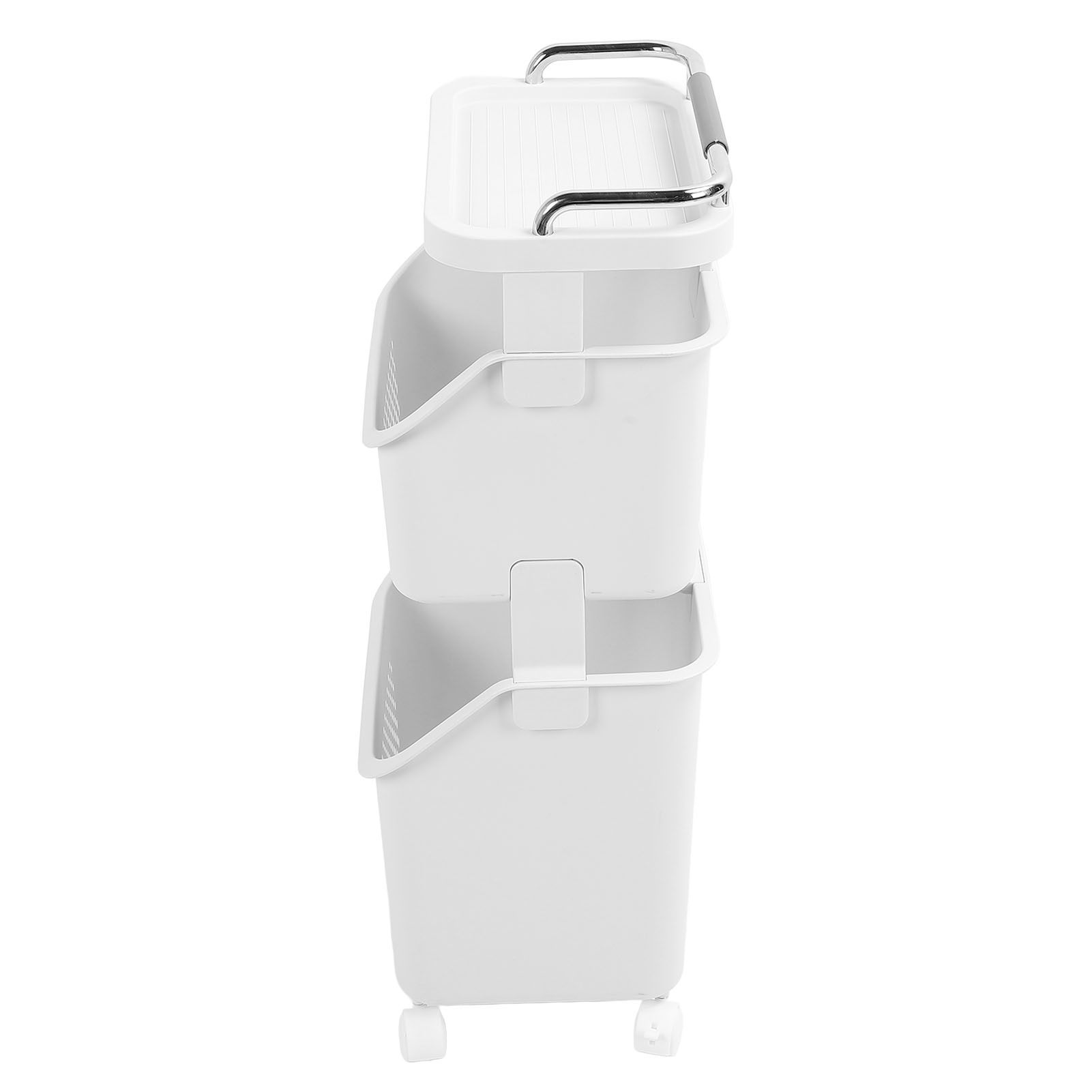 Rolling Laundry Hamper PP ABS Laundry Shelf Clothes Storage Basket Organizer view 11