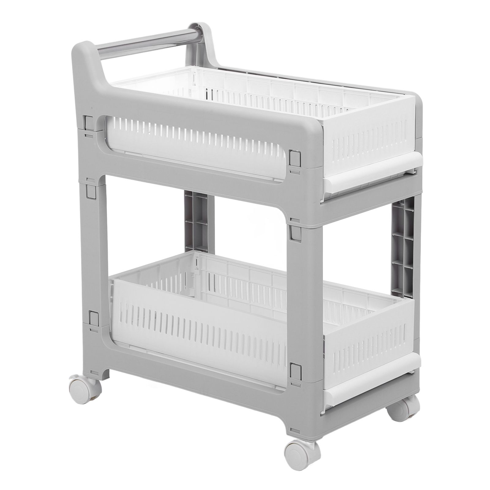 Storage Trolley Sliding Drawers Rolling Utility Cart with Universal Wheel for