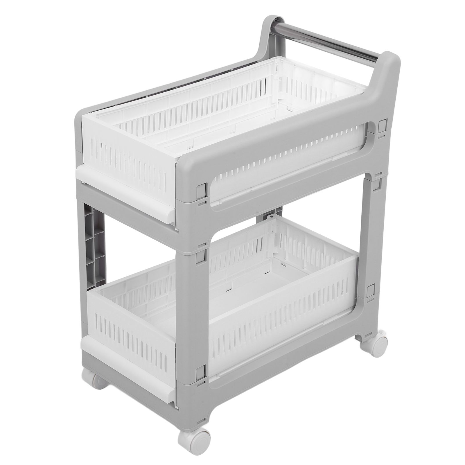 Storage Trolley Sliding Drawers Rolling Utility Cart with Universal Wheel for view 6
