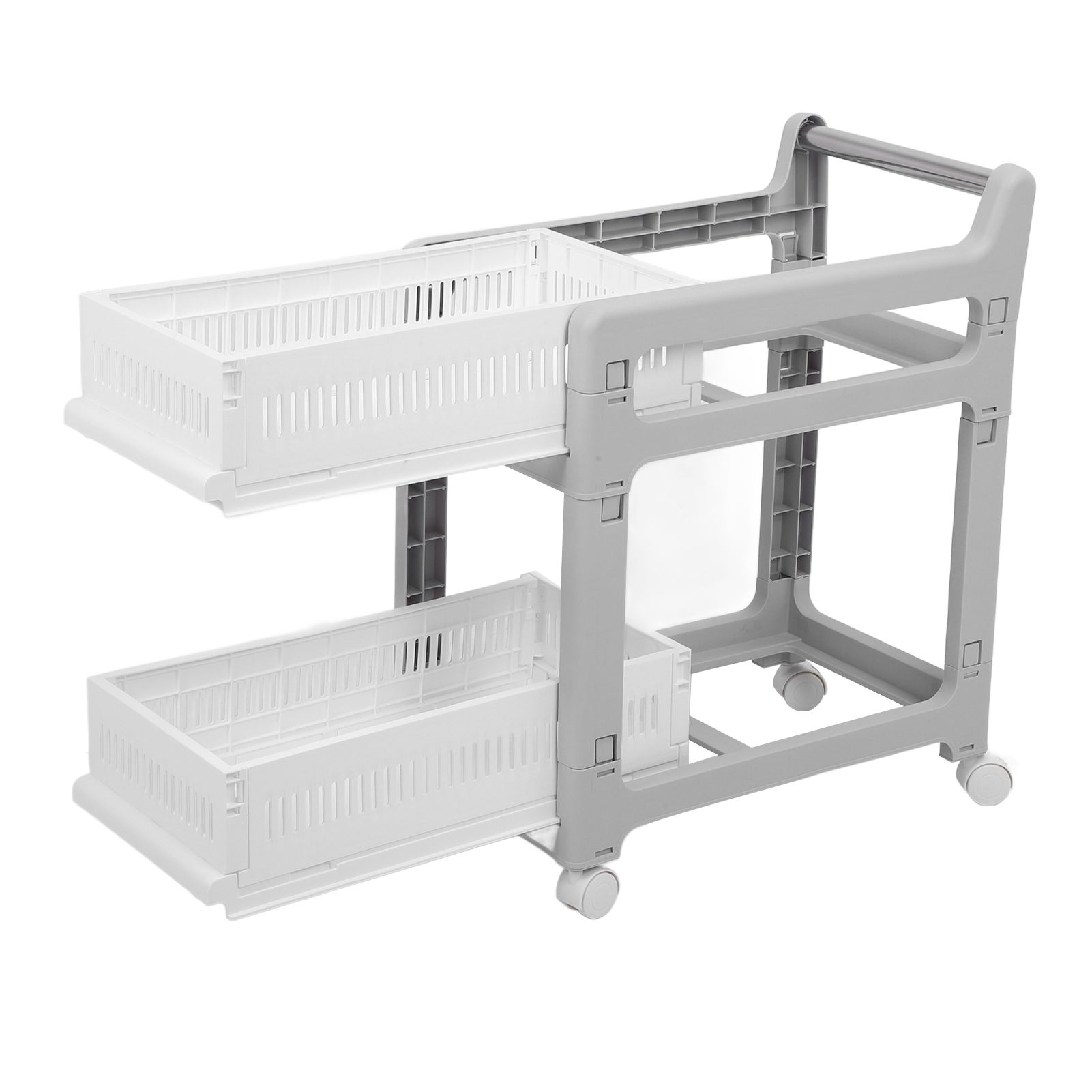 Storage Trolley Sliding Drawers Rolling Utility Cart with Universal Wheel for view 9